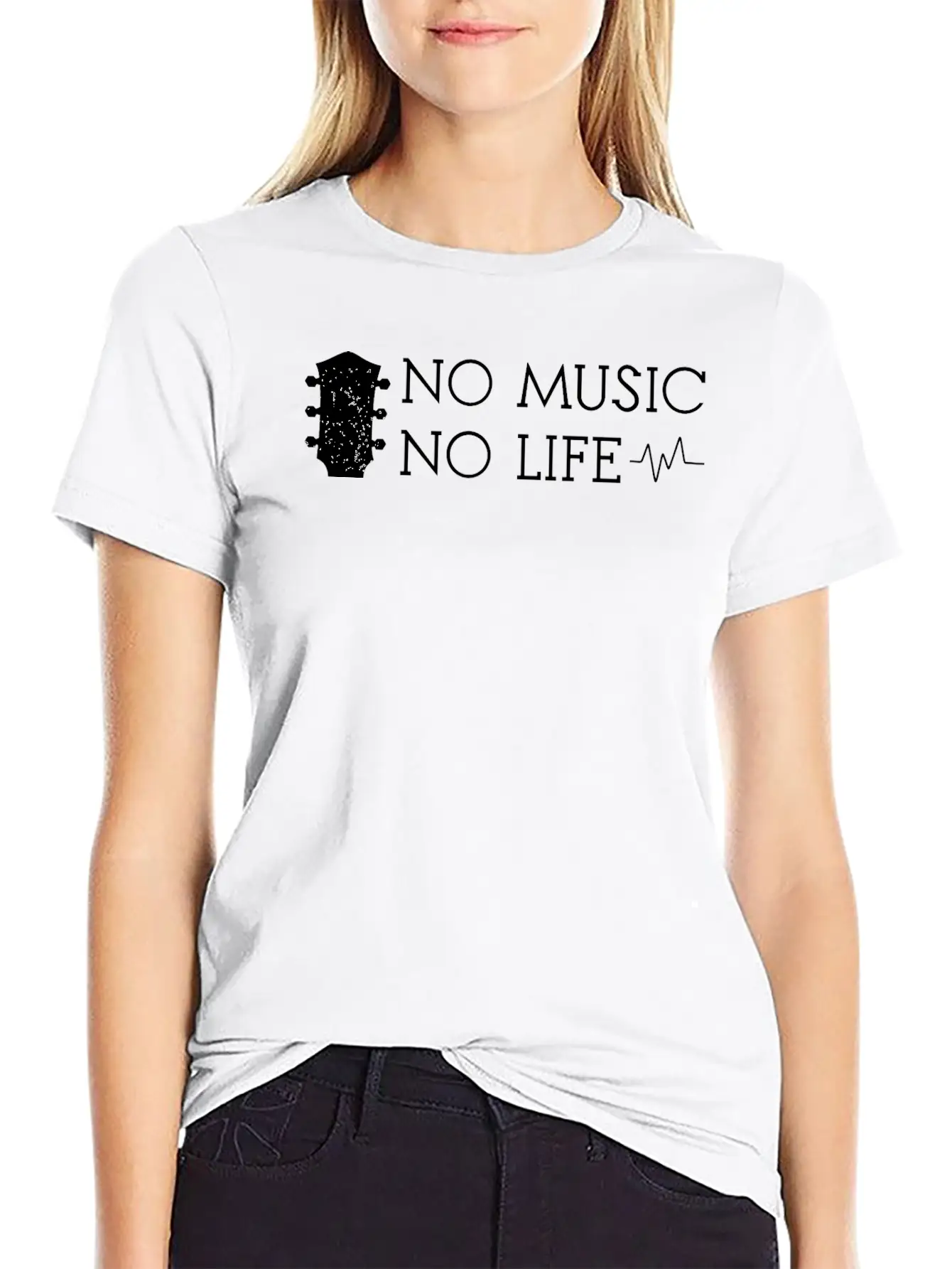 No Music No Life Basic Graphic T-Shirt – Daily Comfort In Soft Cotton