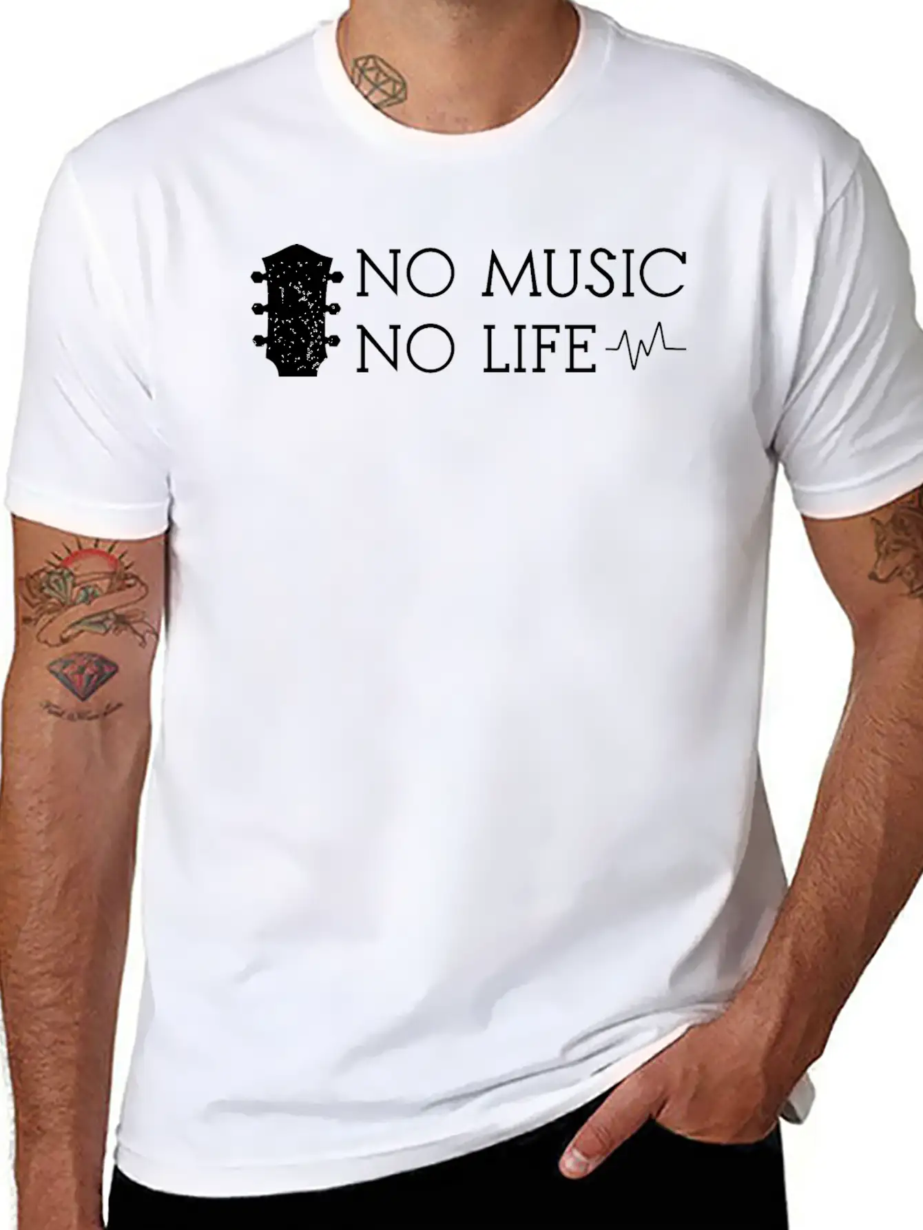 No Music No Life Basic Graphic T-Shirt – Daily Comfort In Soft Cotton