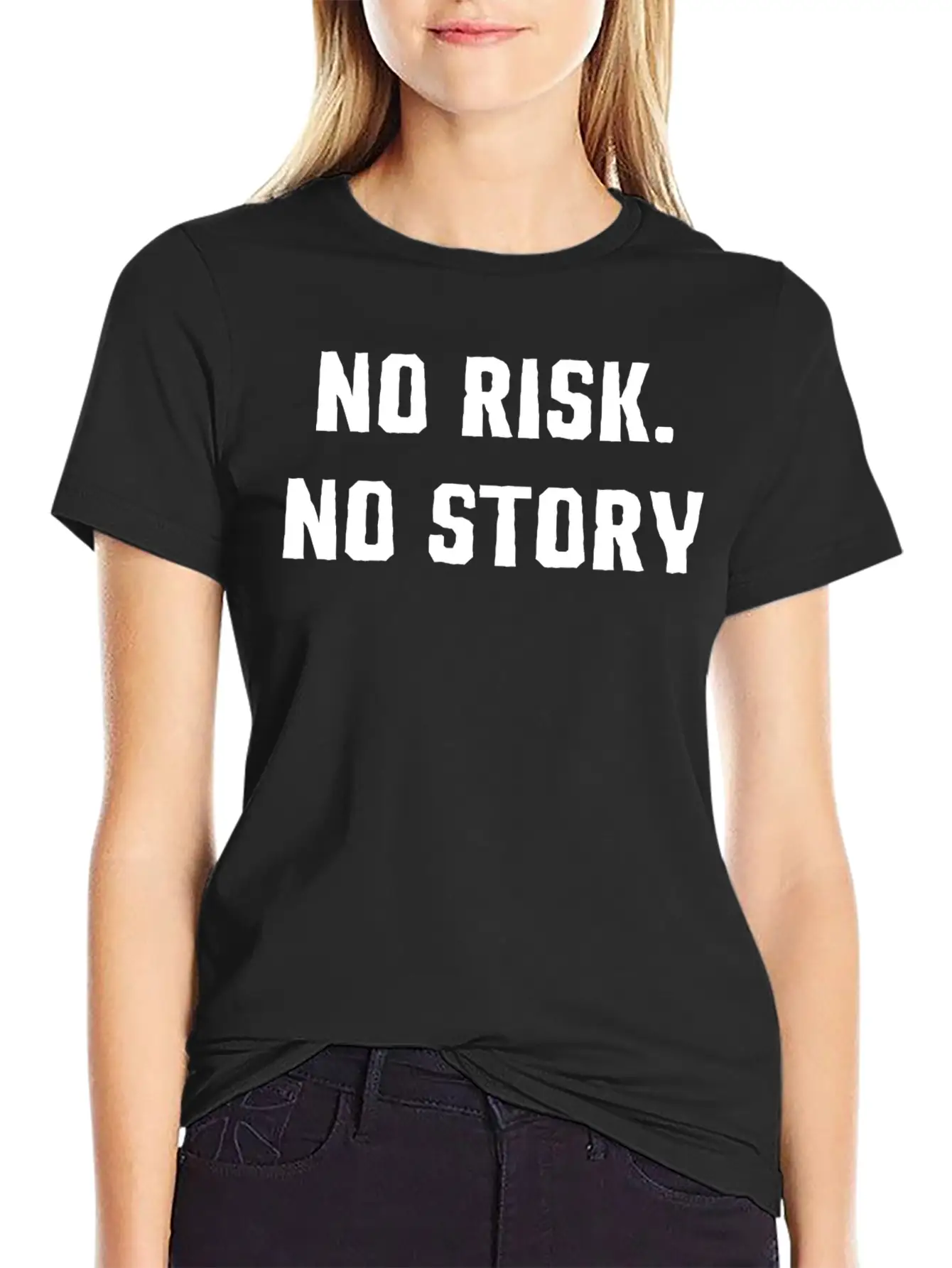 No Risk No Story T-Shirt Basic Graphic T-Shirt – Daily Comfort In Soft Cotton