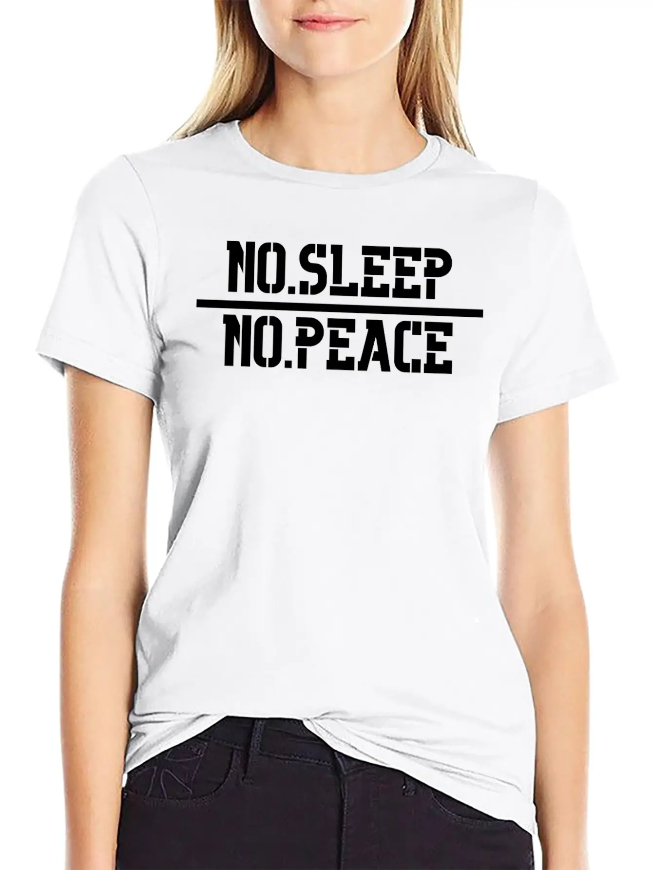 No Sleep, No Peace Lightweight Cotton T-Shirt – Daily Comfort Graphic Shirt