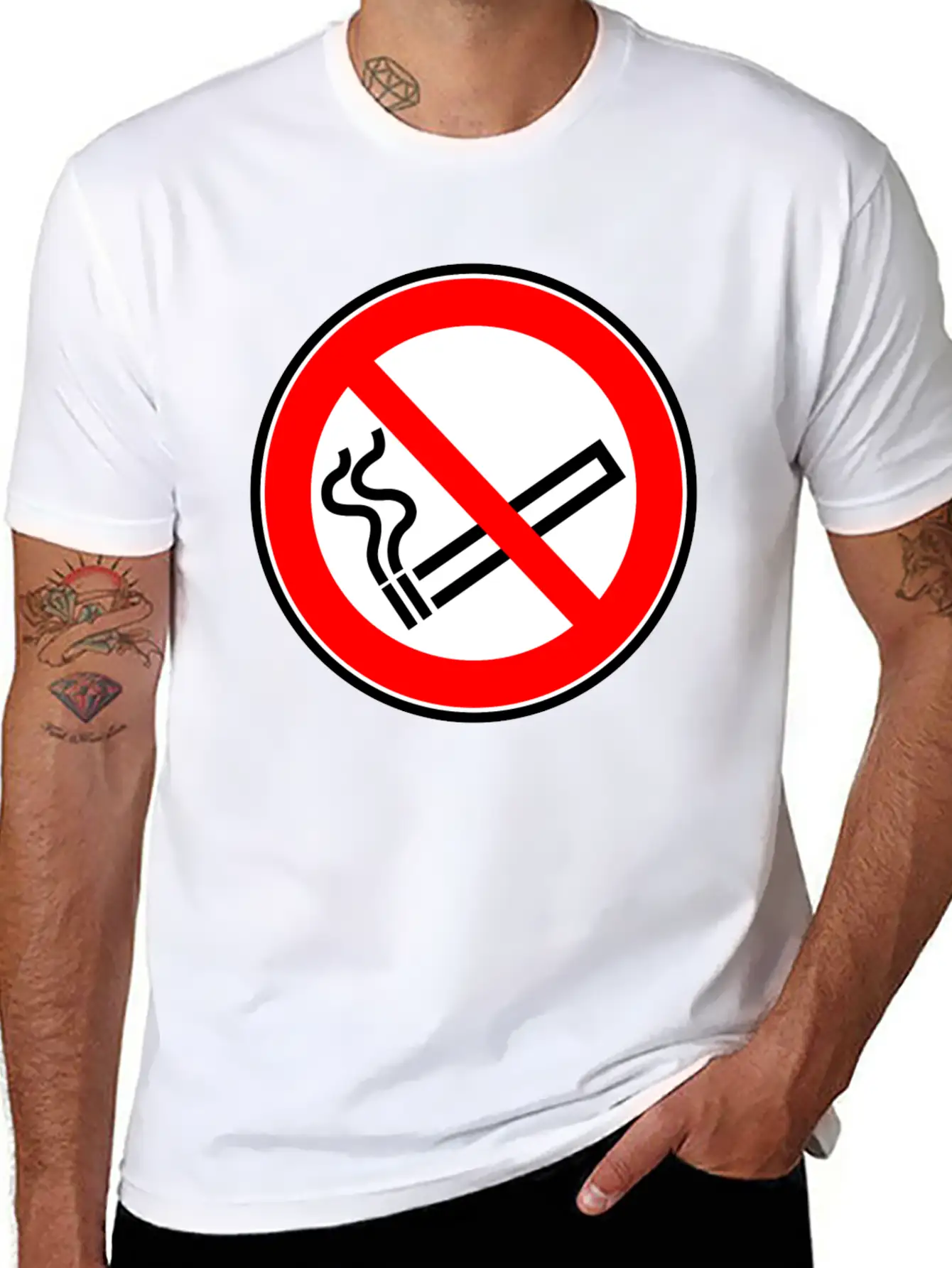 No Smoking Rauchen Raucher2 Modern Fit Casual T-Shirt – Clean And Versatile Design
