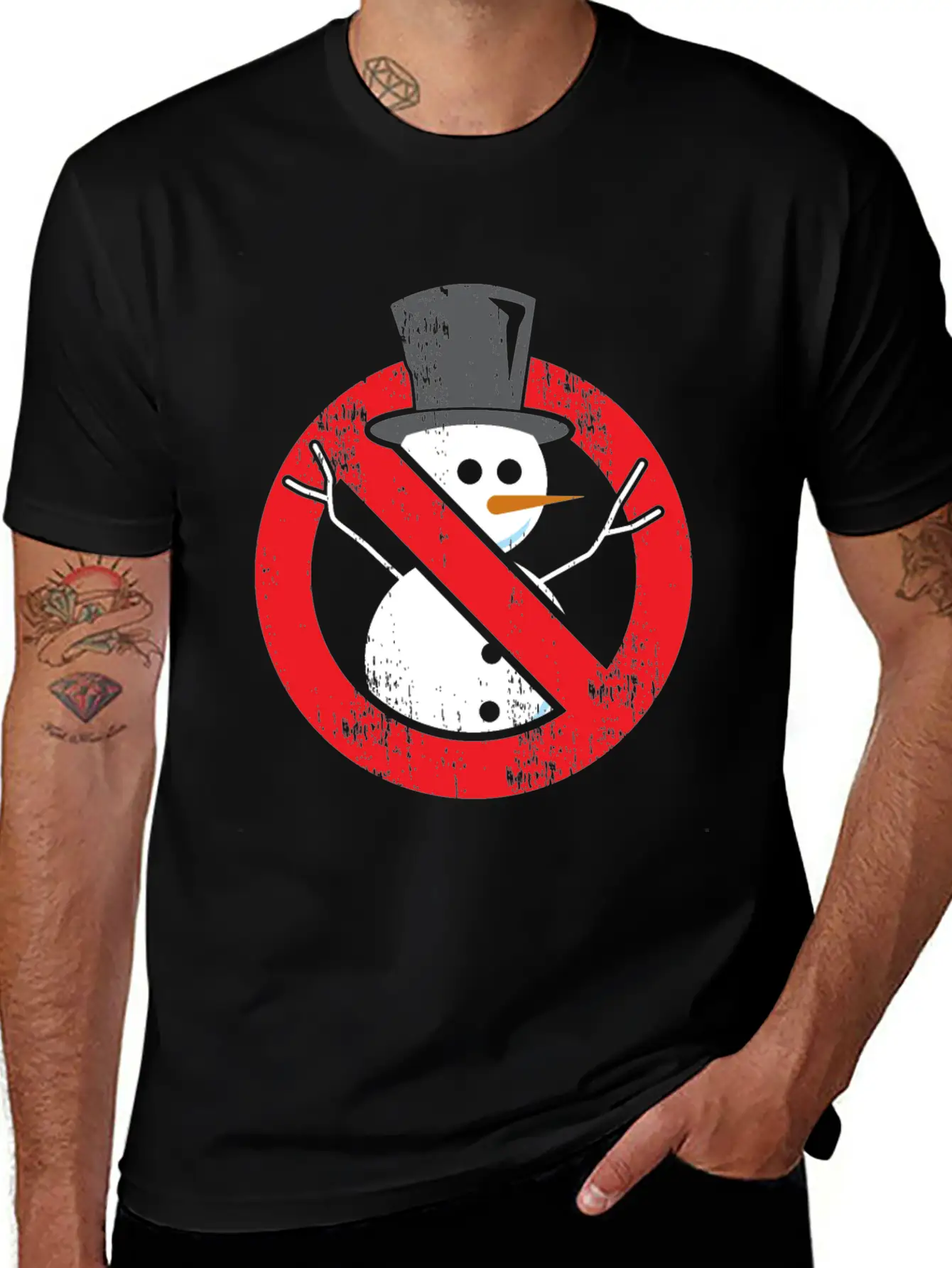 No Snowman Forbidden Anti Christmas Fun Sweater Comfortable Minimalist Graphic Tee – Summer Style Essential