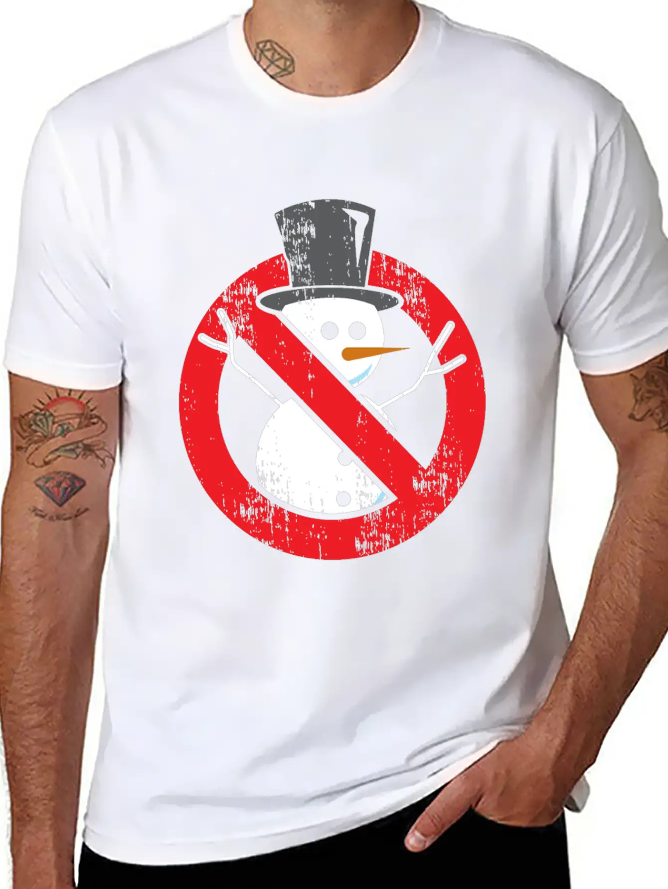 No Snowman Forbidden Anti Christmas Fun Sweater Comfortable Minimalist Graphic Tee – Summer Style Essential