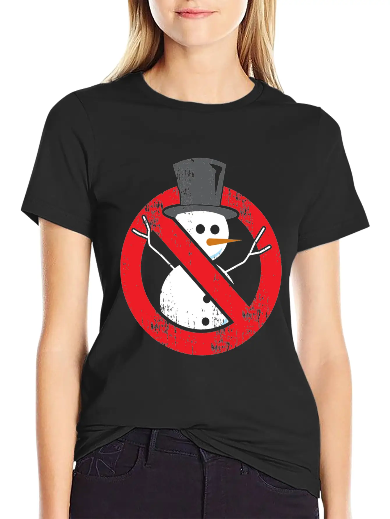 No Snowman Forbidden Anti Christmas Fun Sweater Comfortable Minimalist Graphic Tee – Summer Style Essential