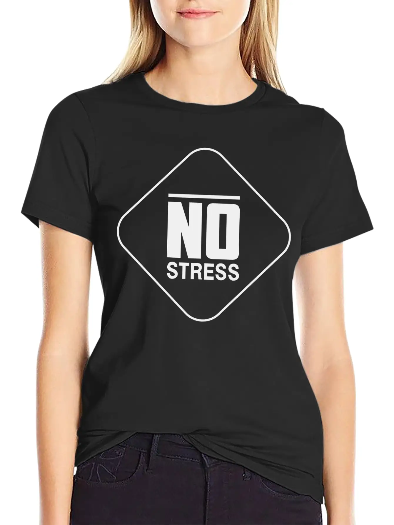 No Stress Basic Graphic T-Shirt – Daily Comfort In Soft Cotton