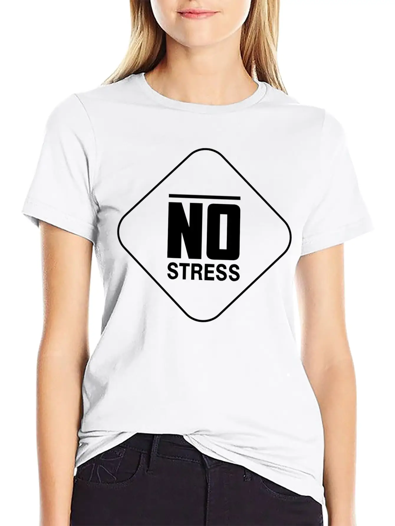 No Stress Basic Graphic T-Shirt – Daily Comfort In Soft Cotton