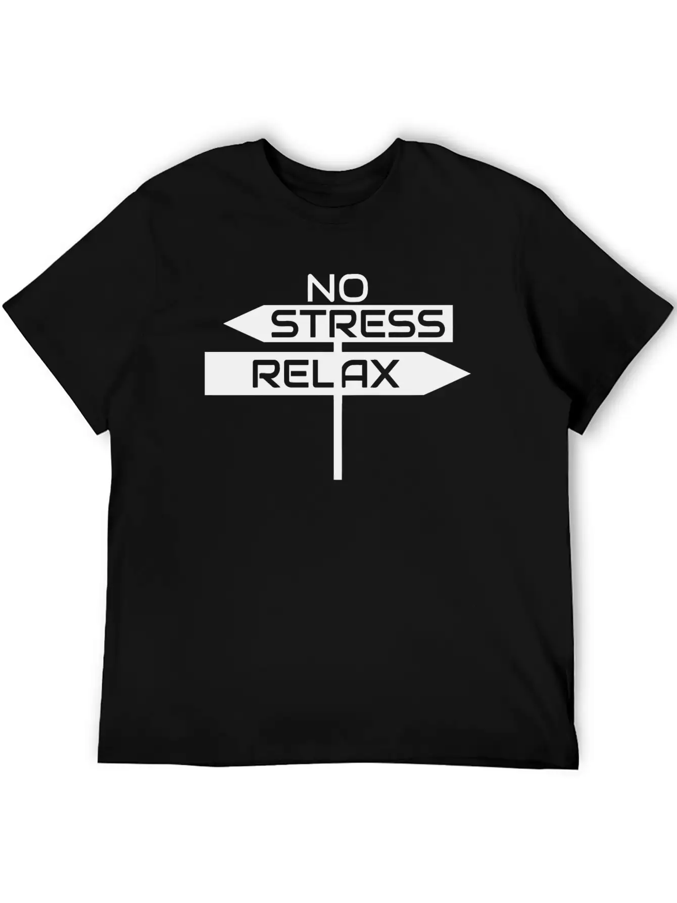 No Stress RELAX Lightweight Cotton T-Shirt – Daily Comfort Graphic Shirt