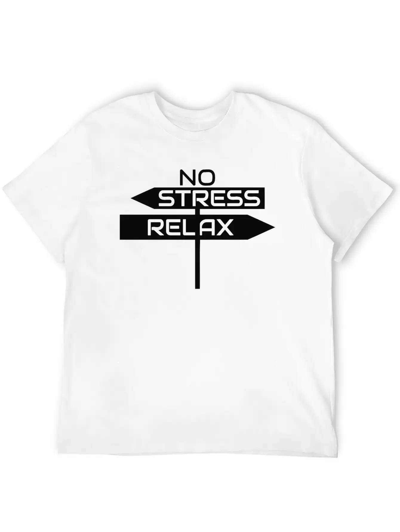 No Stress RELAX Lightweight Cotton T-Shirt – Daily Comfort Graphic Shirt