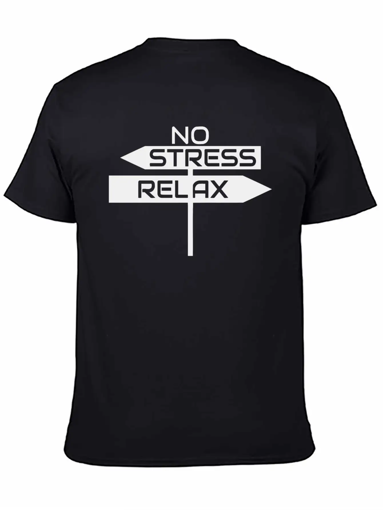 No Stress RELAX Lightweight Cotton T-Shirt – Daily Comfort Graphic Shirt