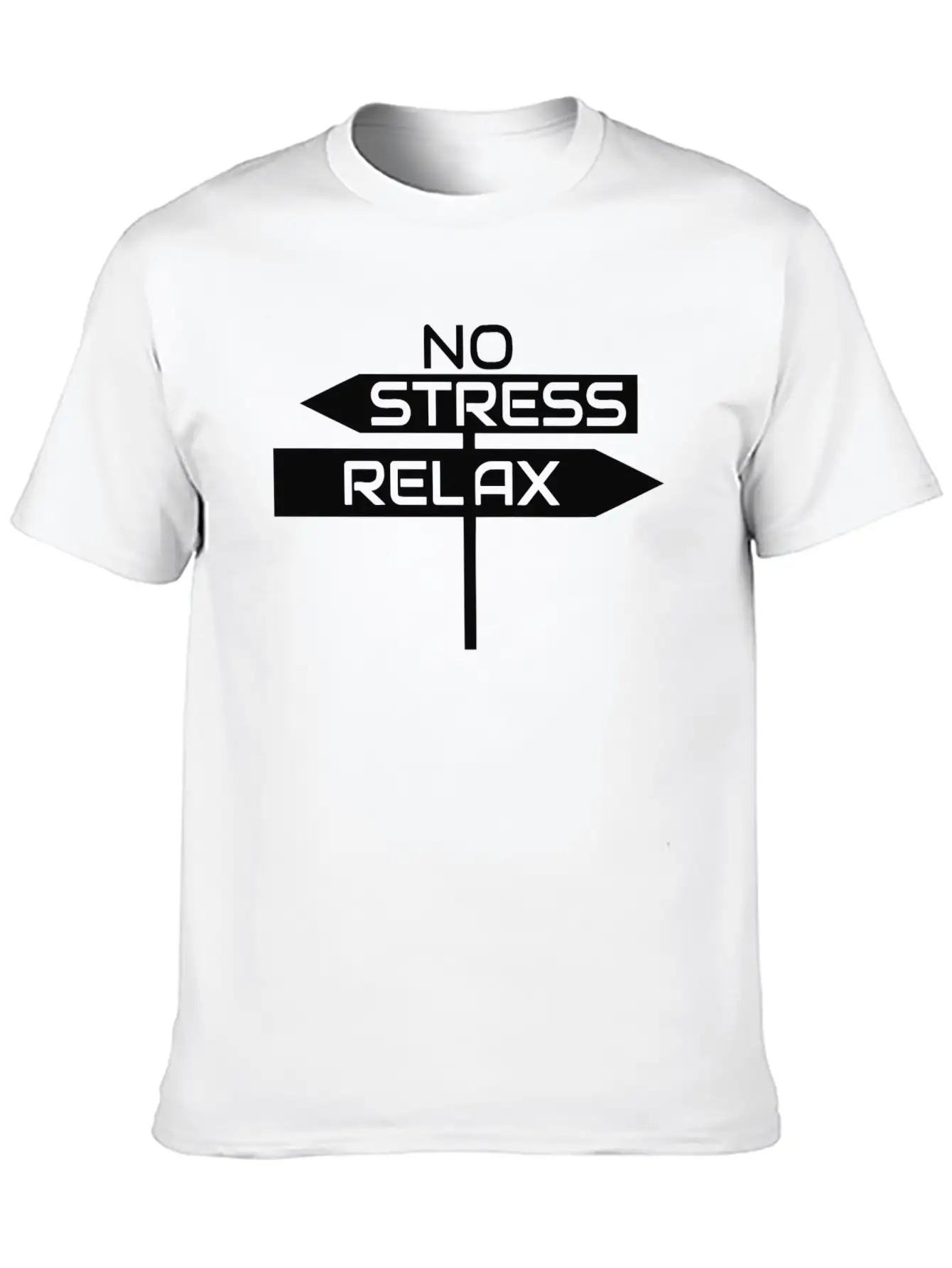 No Stress RELAX Lightweight Cotton T-Shirt – Daily Comfort Graphic Shirt
