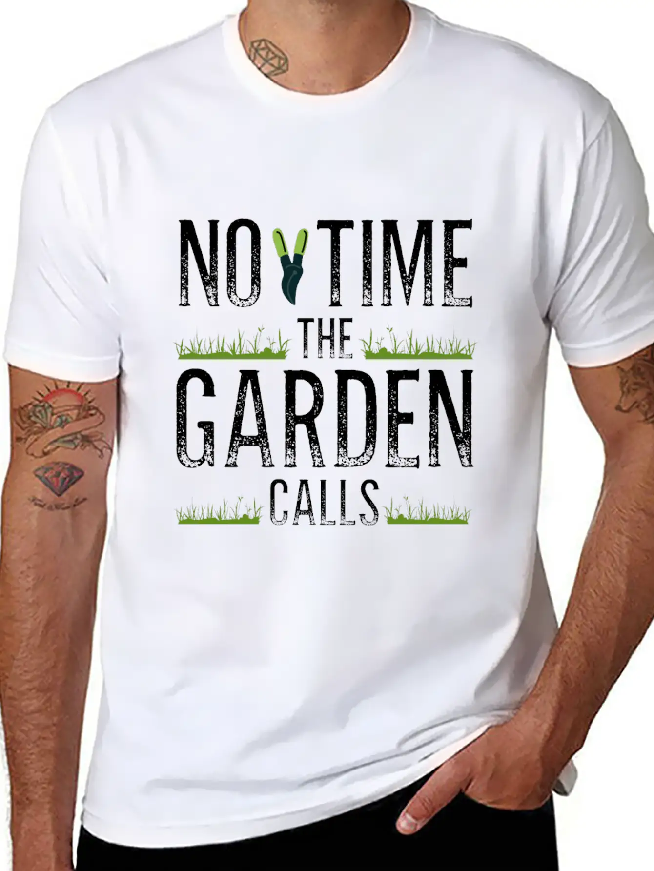 No Time The Garden Calls Comfortable Minimalist Graphic Tee – Summer Style Essential