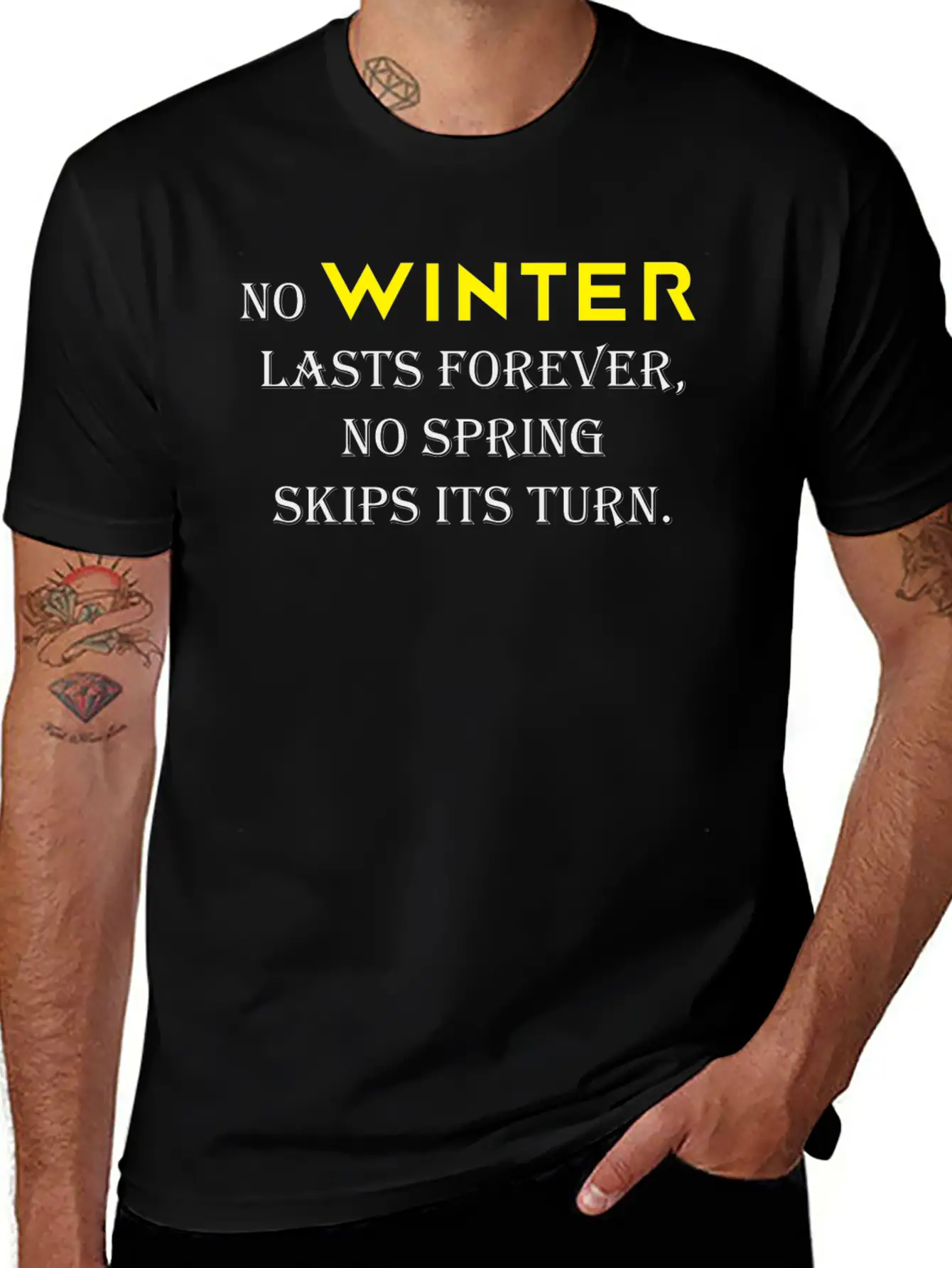 NO WINTER Unisex Casual T-Shirt – Clean Design For Daily Comfort