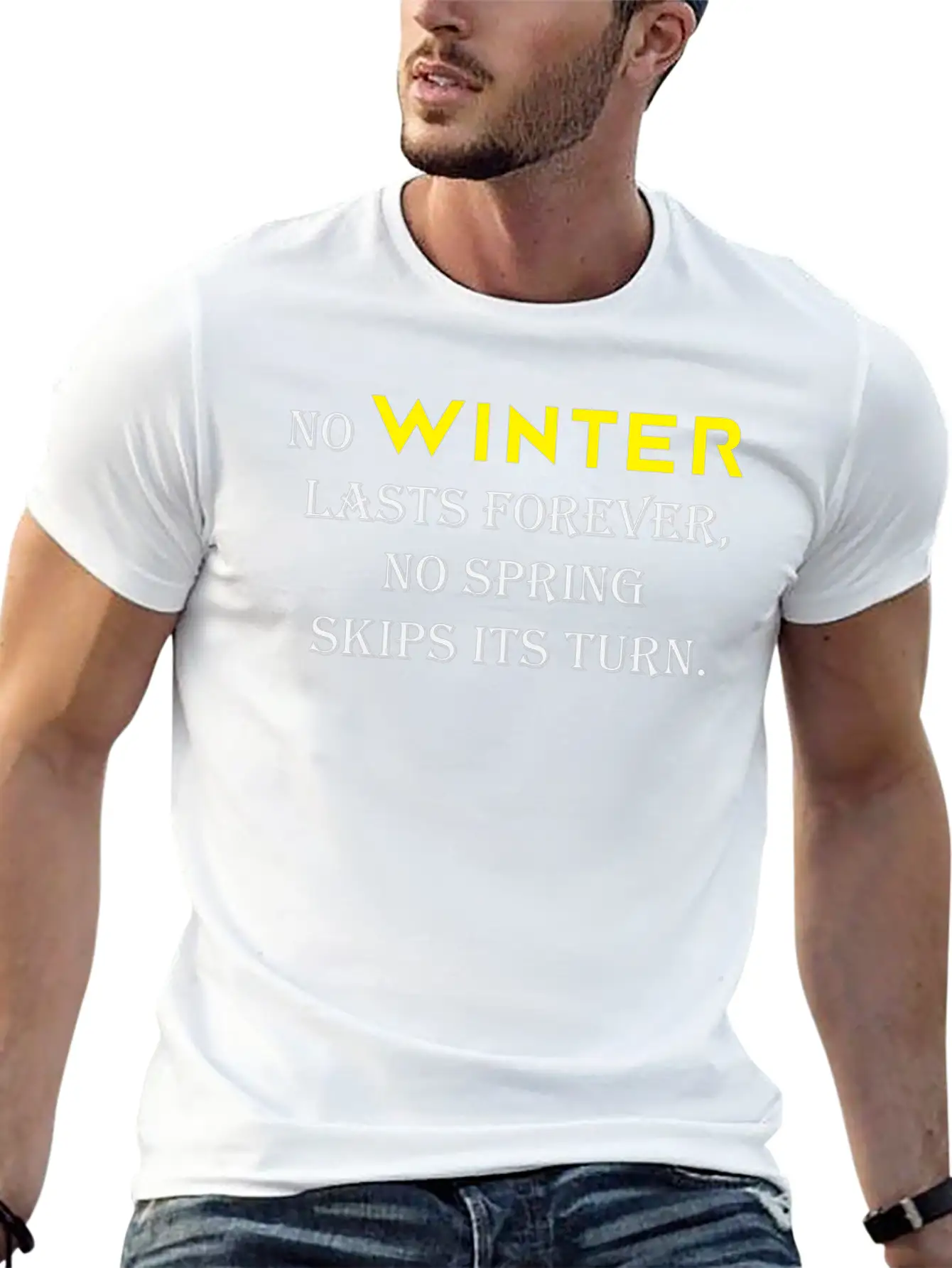 NO WINTER Unisex Casual T-Shirt – Clean Design For Daily Comfort