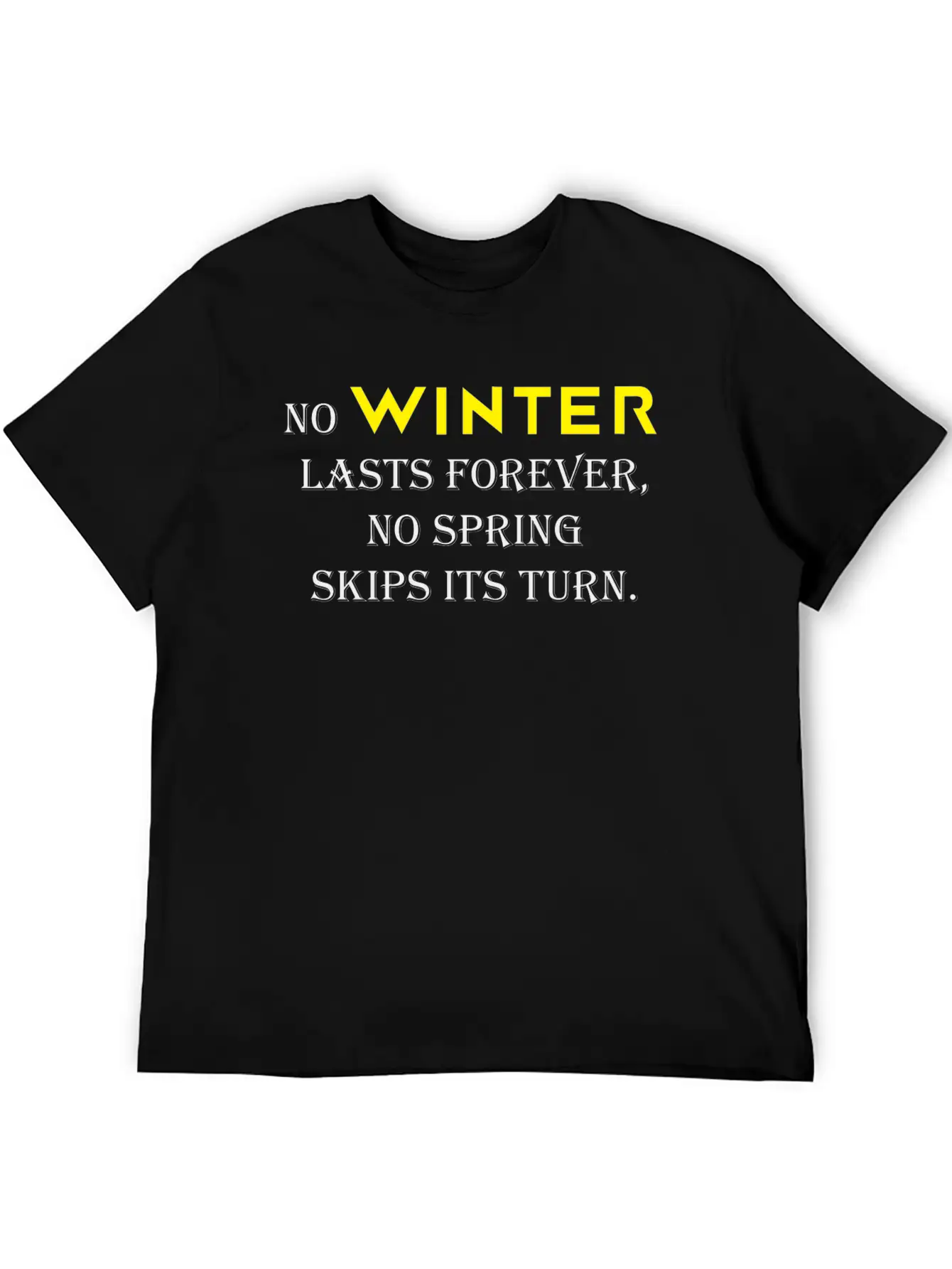 NO WINTER Unisex Casual T-Shirt – Clean Design For Daily Comfort