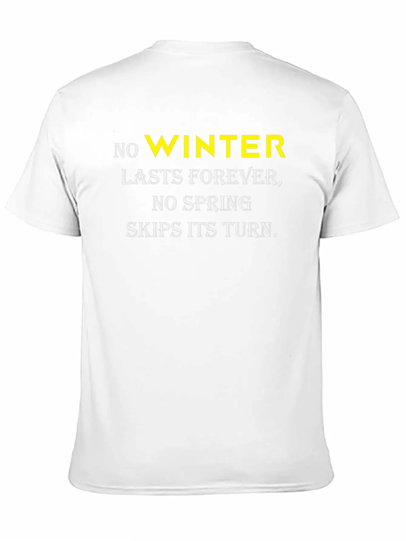 NO WINTER Unisex Casual T-Shirt – Clean Design For Daily Comfort