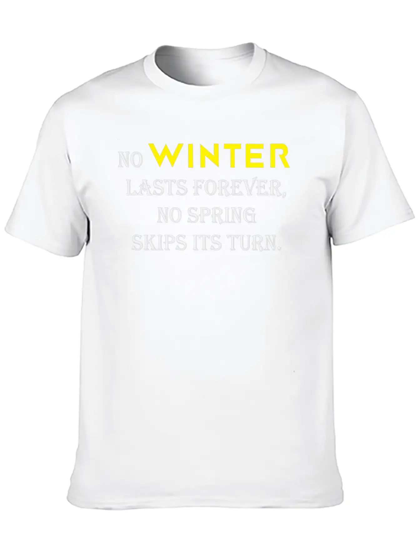 NO WINTER Unisex Casual T-Shirt – Clean Design For Daily Comfort