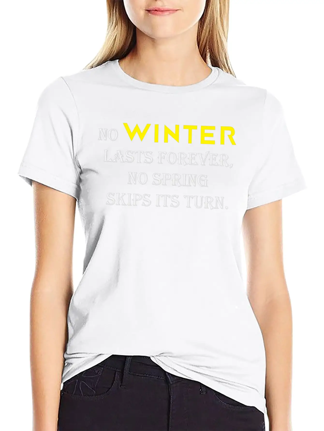 NO WINTER Unisex Casual T-Shirt – Clean Design For Daily Comfort