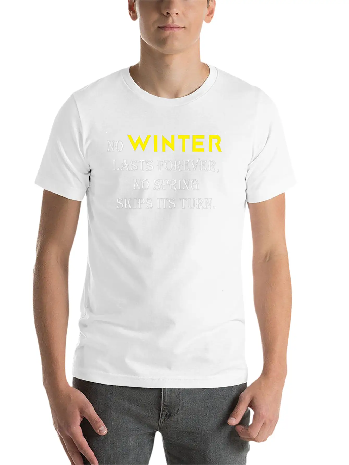 NO WINTER Unisex Casual T-Shirt – Clean Design For Daily Comfort