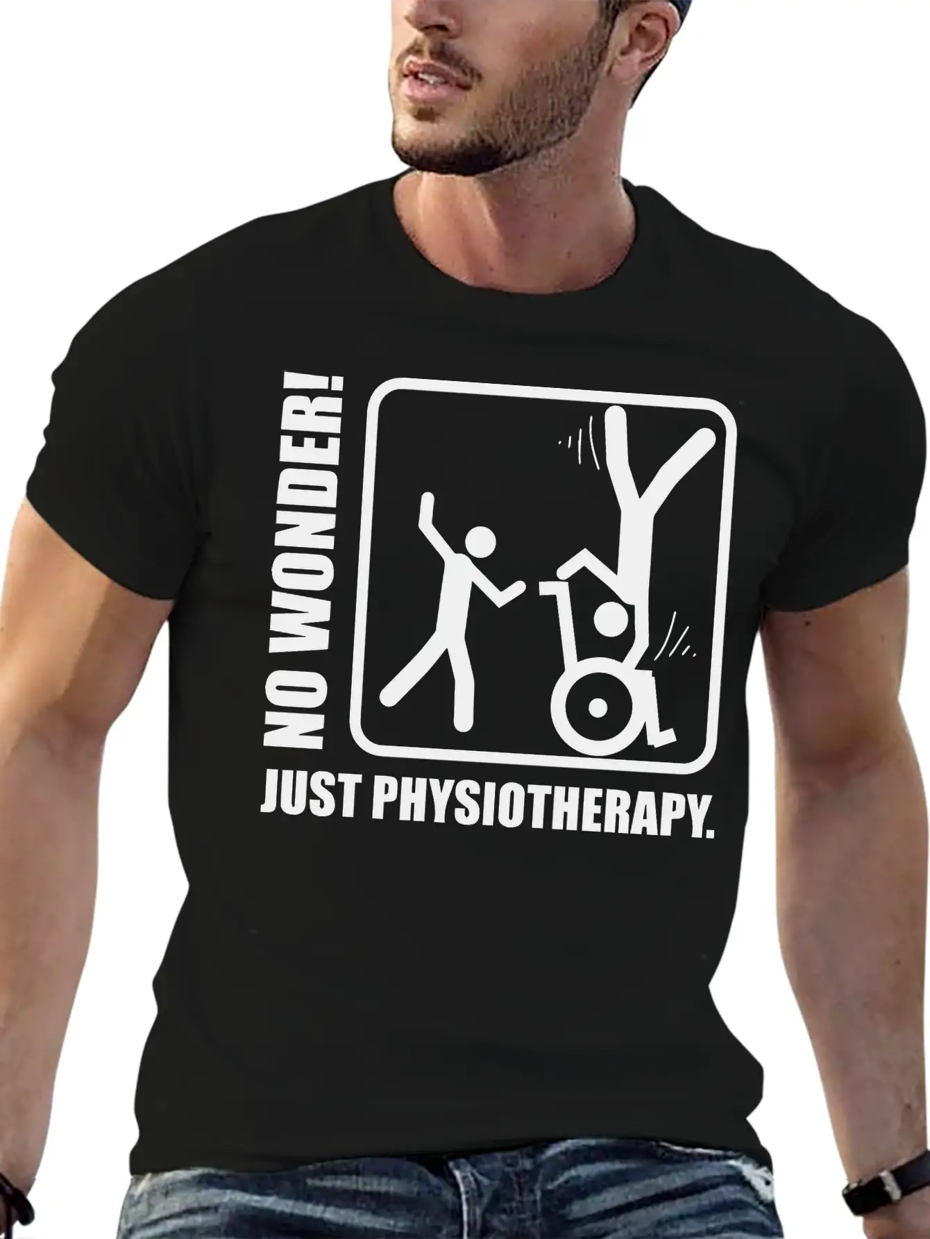 No Wonder! Just Physiotherapy. Unisex Casual T-Shirt – Clean Design For Daily Comfort