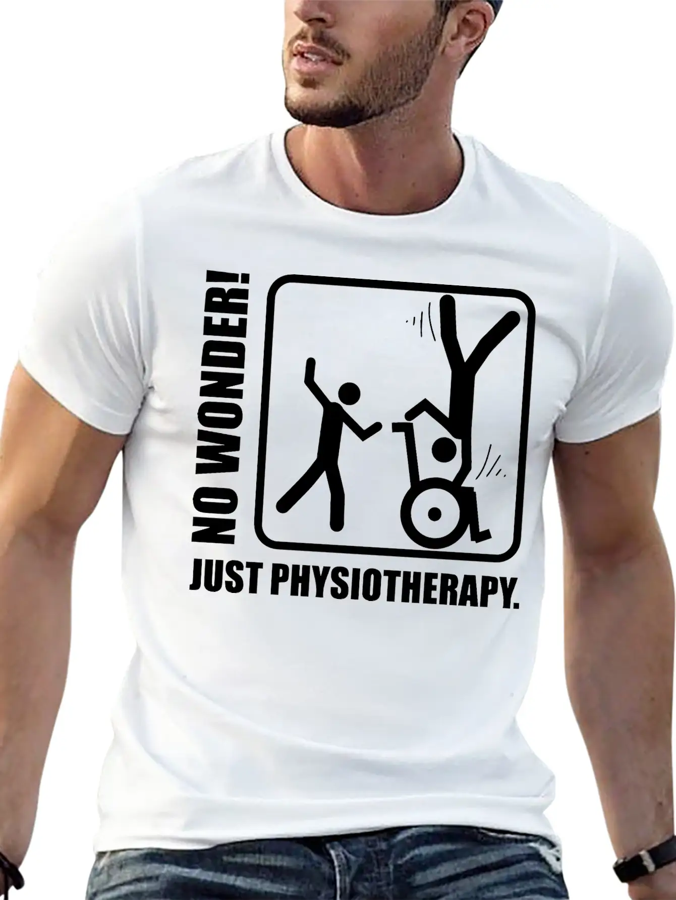 No Wonder! Just Physiotherapy. Unisex Casual T-Shirt – Clean Design For Daily Comfort