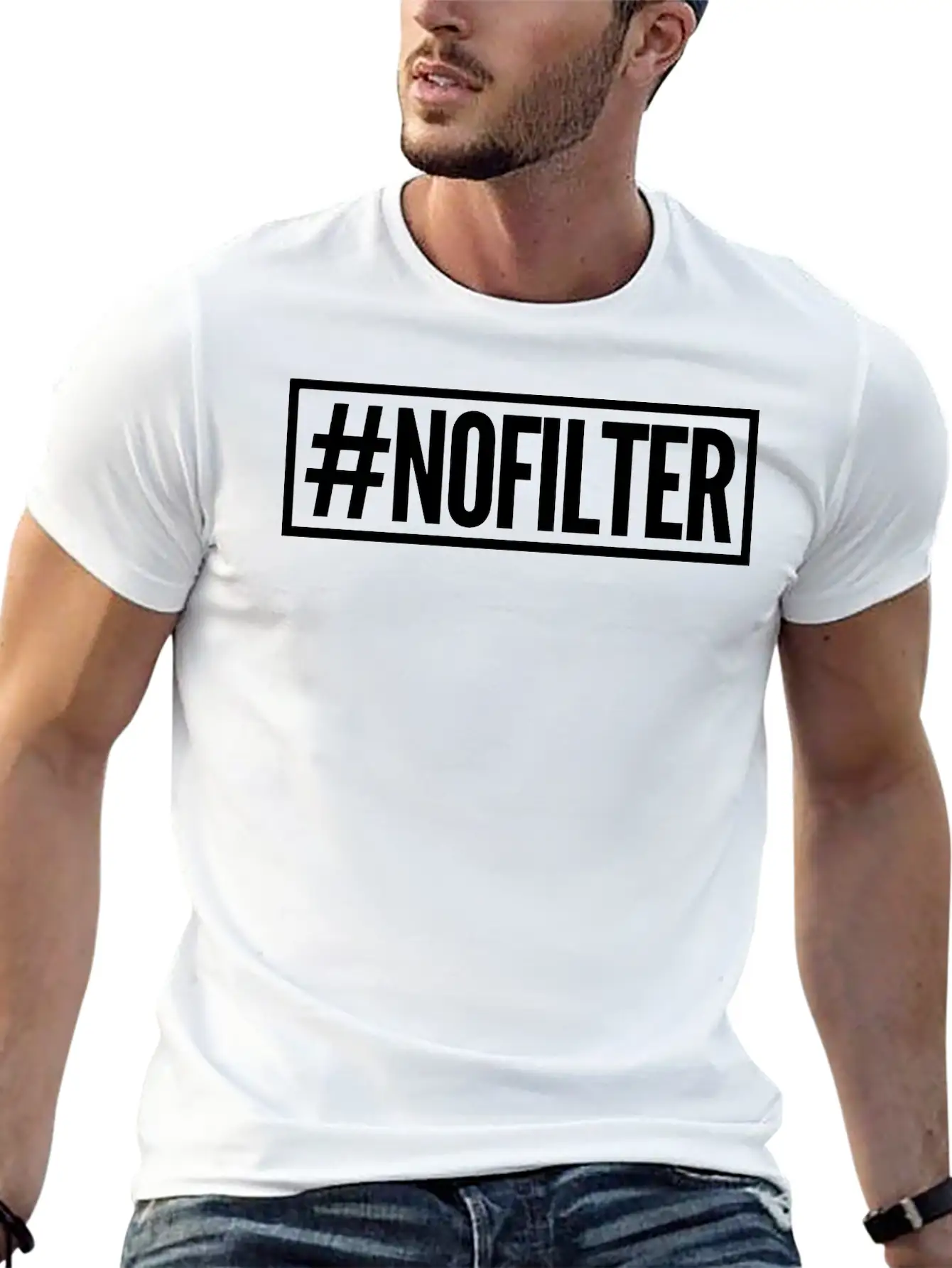 #nofilter Unisex Casual T-Shirt – Clean Design For Daily Comfort