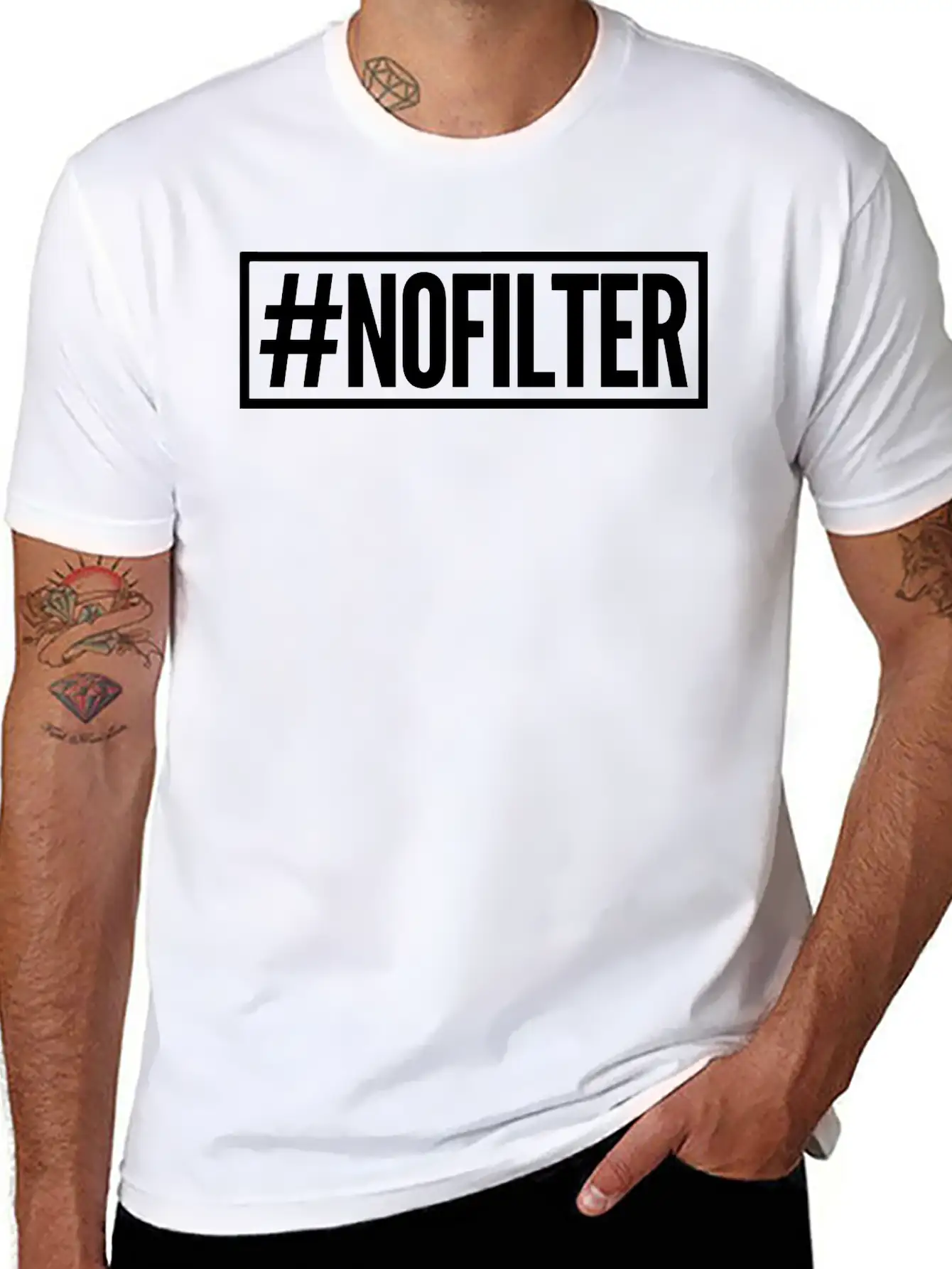 #nofilter Unisex Casual T-Shirt – Clean Design For Daily Comfort