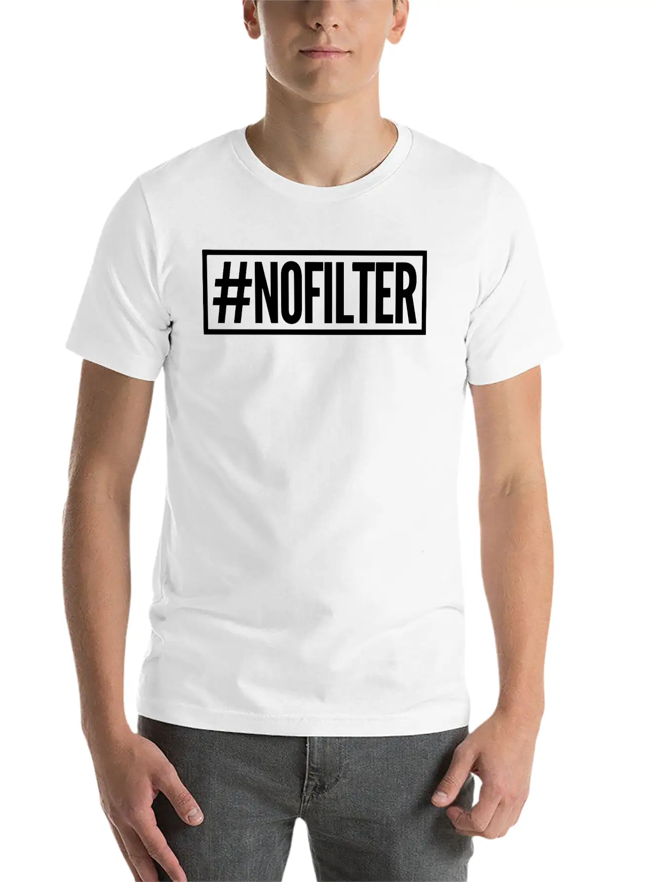 #nofilter Unisex Casual T-Shirt – Clean Design For Daily Comfort