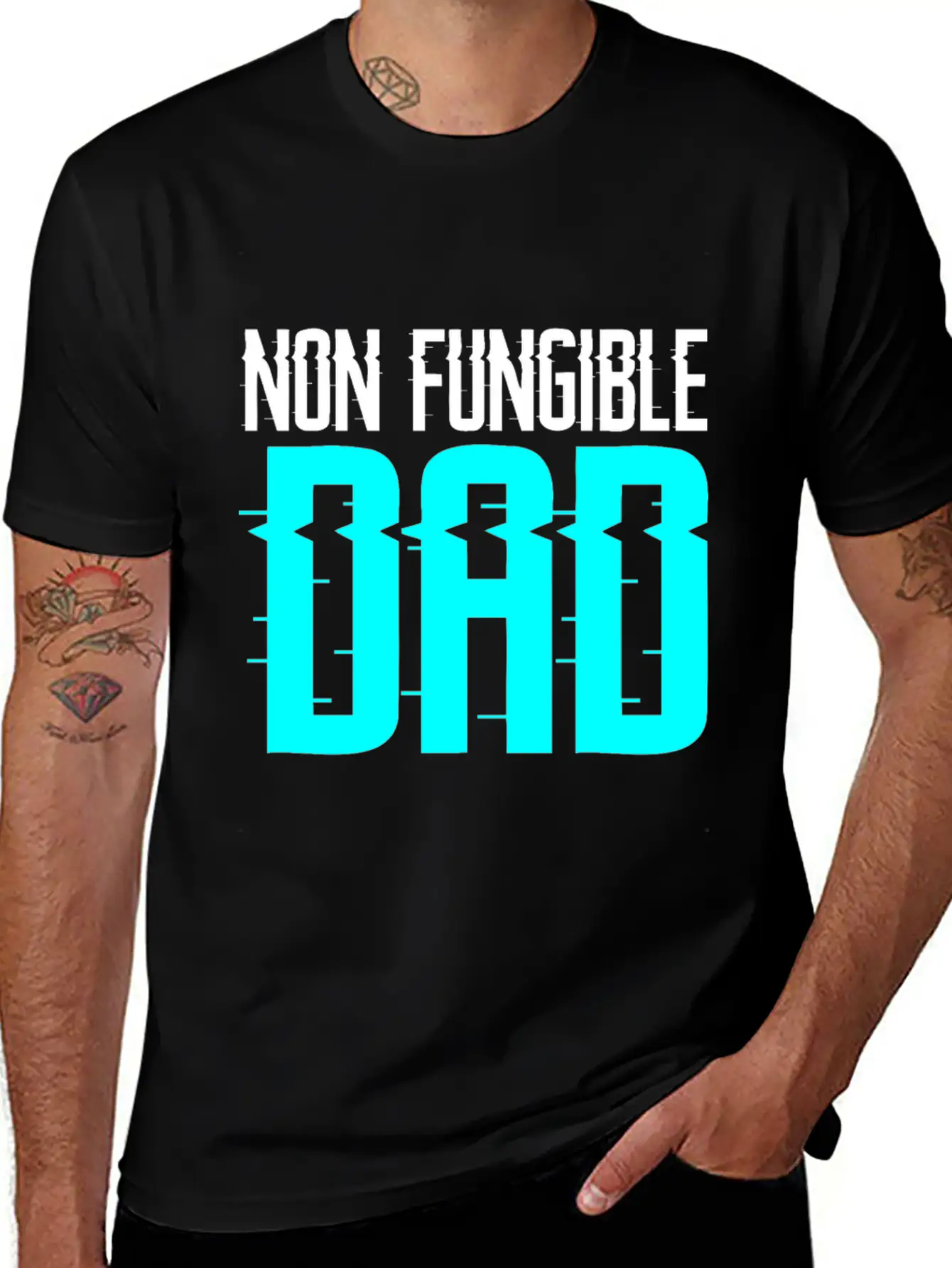 Non Fungible Dad Design For Funny NFT Lover Dad Essential Cotton Tee For Daily Outfits – Unisex Style