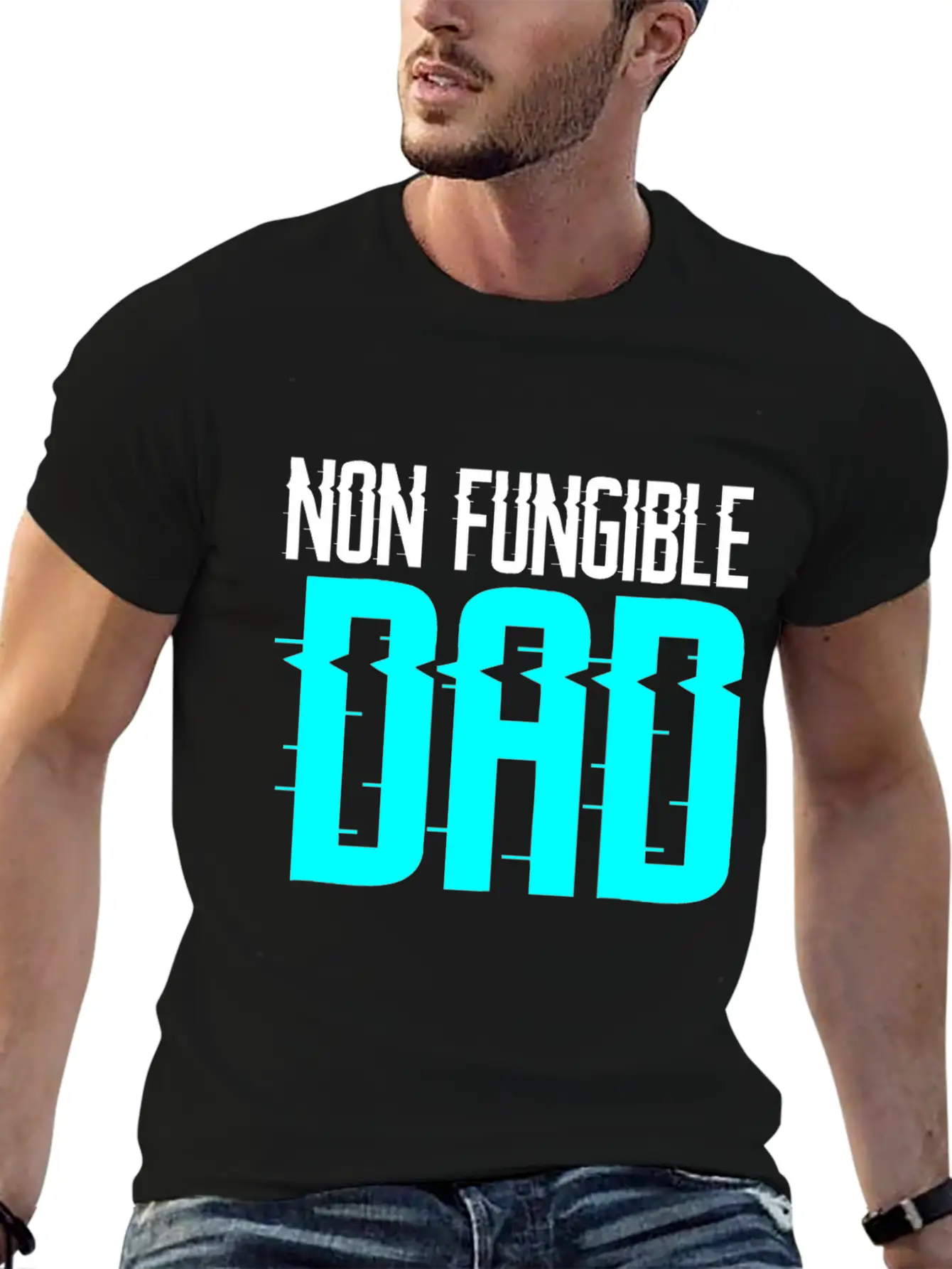 Non Fungible Dad Design For Funny NFT Lover Dad Essential Cotton Tee For Daily Outfits – Unisex Style