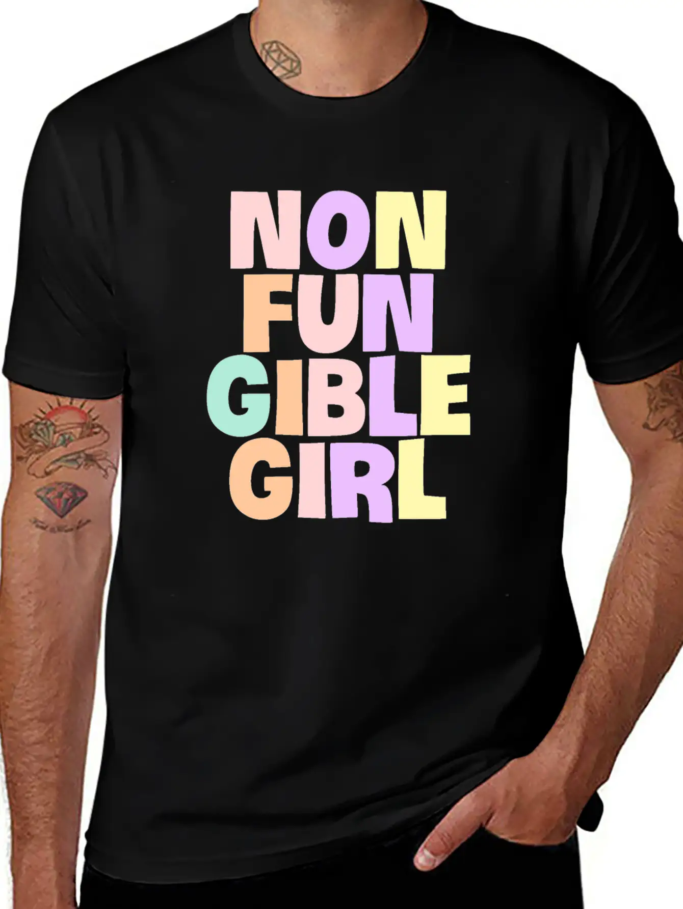NON FUNGIBLE GIRL - NON FUNGIBLE TOKEN LOVE Unisex Casual T-Shirt – Clean Design For Daily Comfort