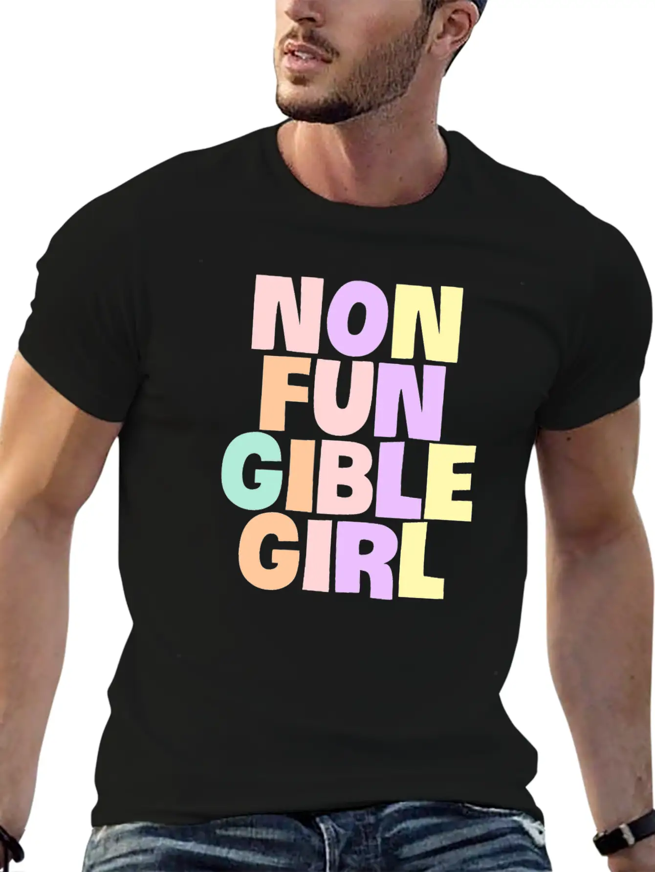 NON FUNGIBLE GIRL - NON FUNGIBLE TOKEN LOVE Unisex Casual T-Shirt – Clean Design For Daily Comfort