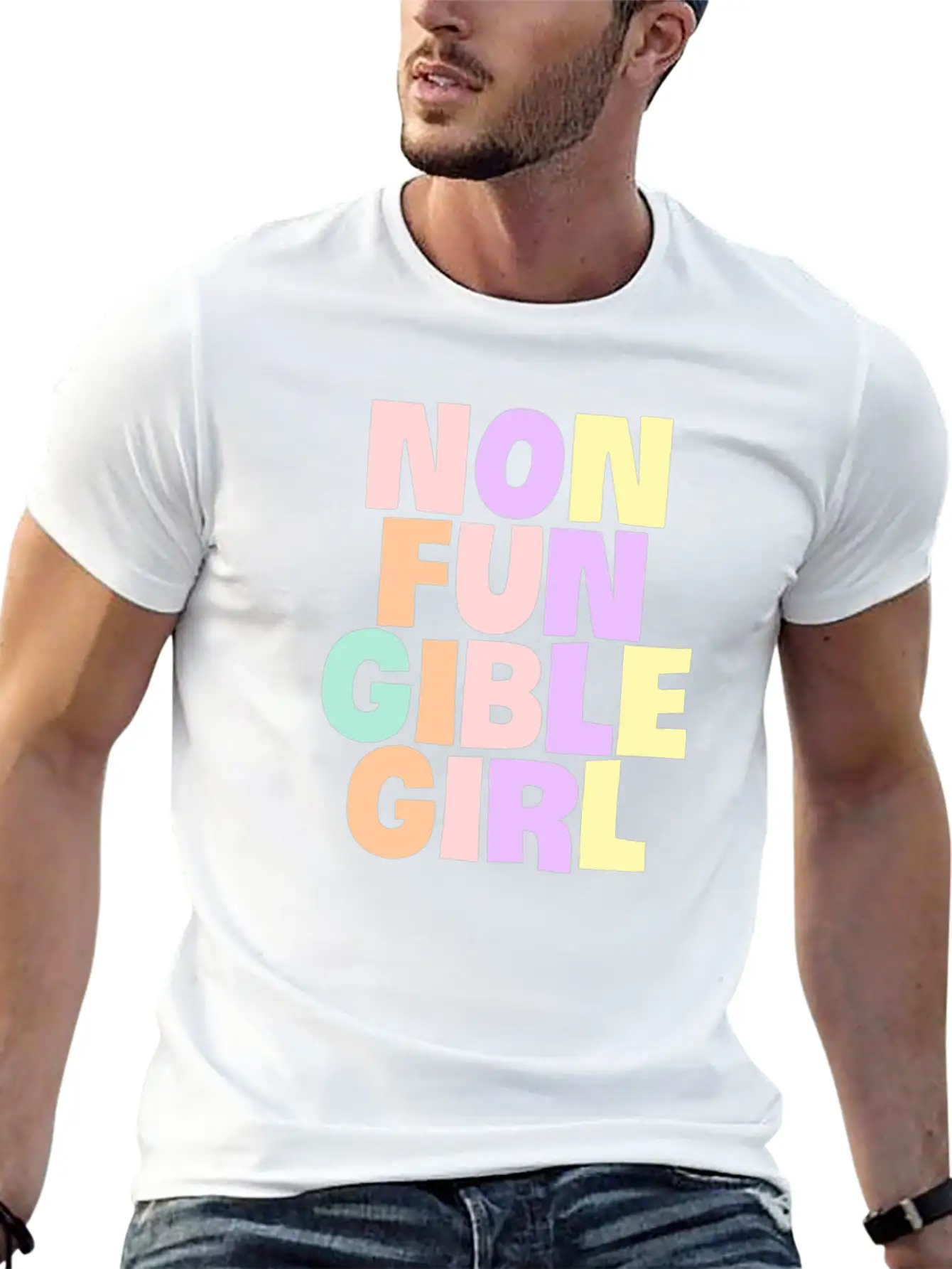 NON FUNGIBLE GIRL - NON FUNGIBLE TOKEN LOVE Unisex Casual T-Shirt – Clean Design For Daily Comfort