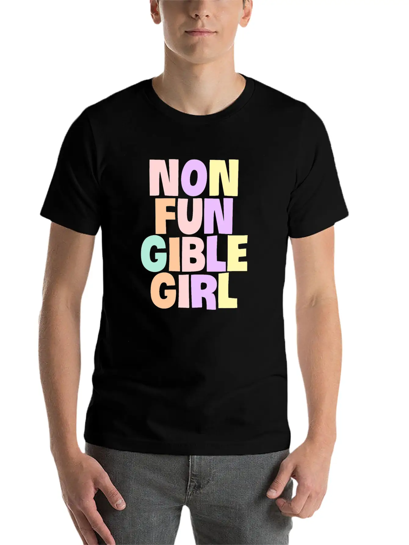 NON FUNGIBLE GIRL - NON FUNGIBLE TOKEN LOVE Unisex Casual T-Shirt – Clean Design For Daily Comfort