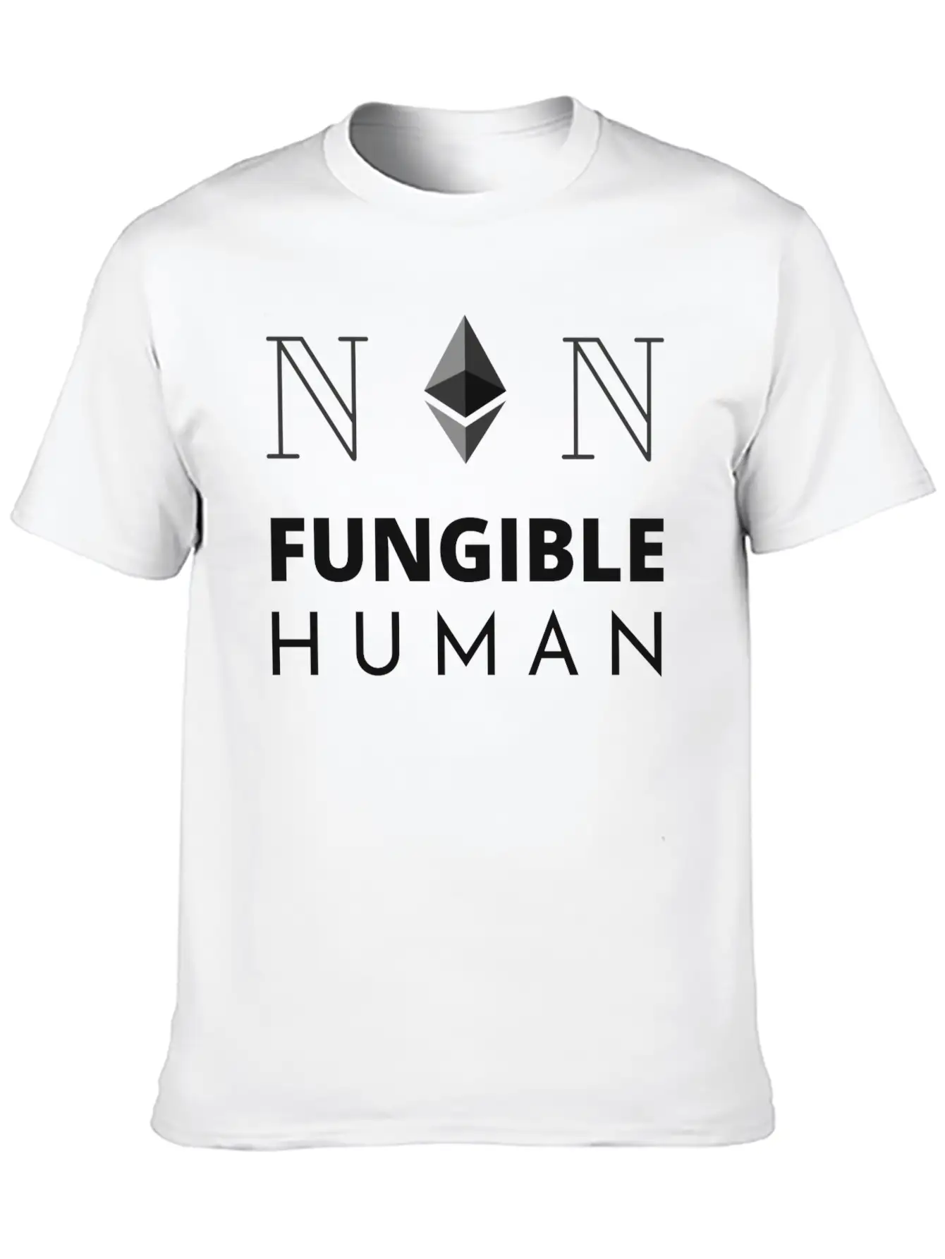 Non-fungible Human Black. Soft Cotton Short Sleeve Tee – Unisex Wardrobe Staple