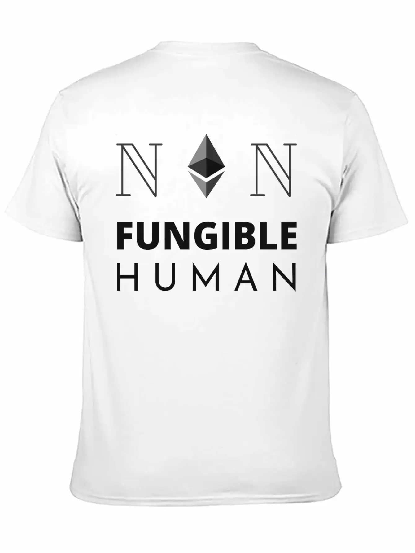 Non-fungible Human Black. Soft Cotton Short Sleeve Tee – Unisex Wardrobe Staple