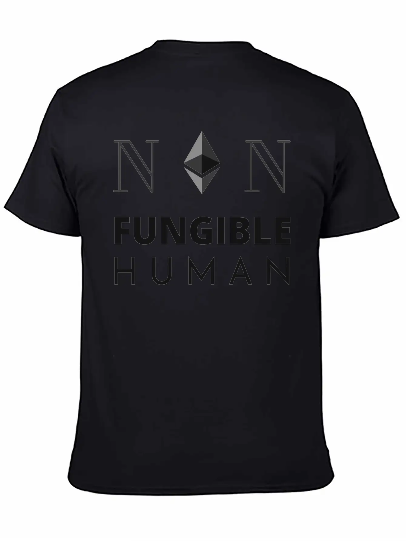 Non-fungible Human Black. Soft Cotton Short Sleeve Tee – Unisex Wardrobe Staple