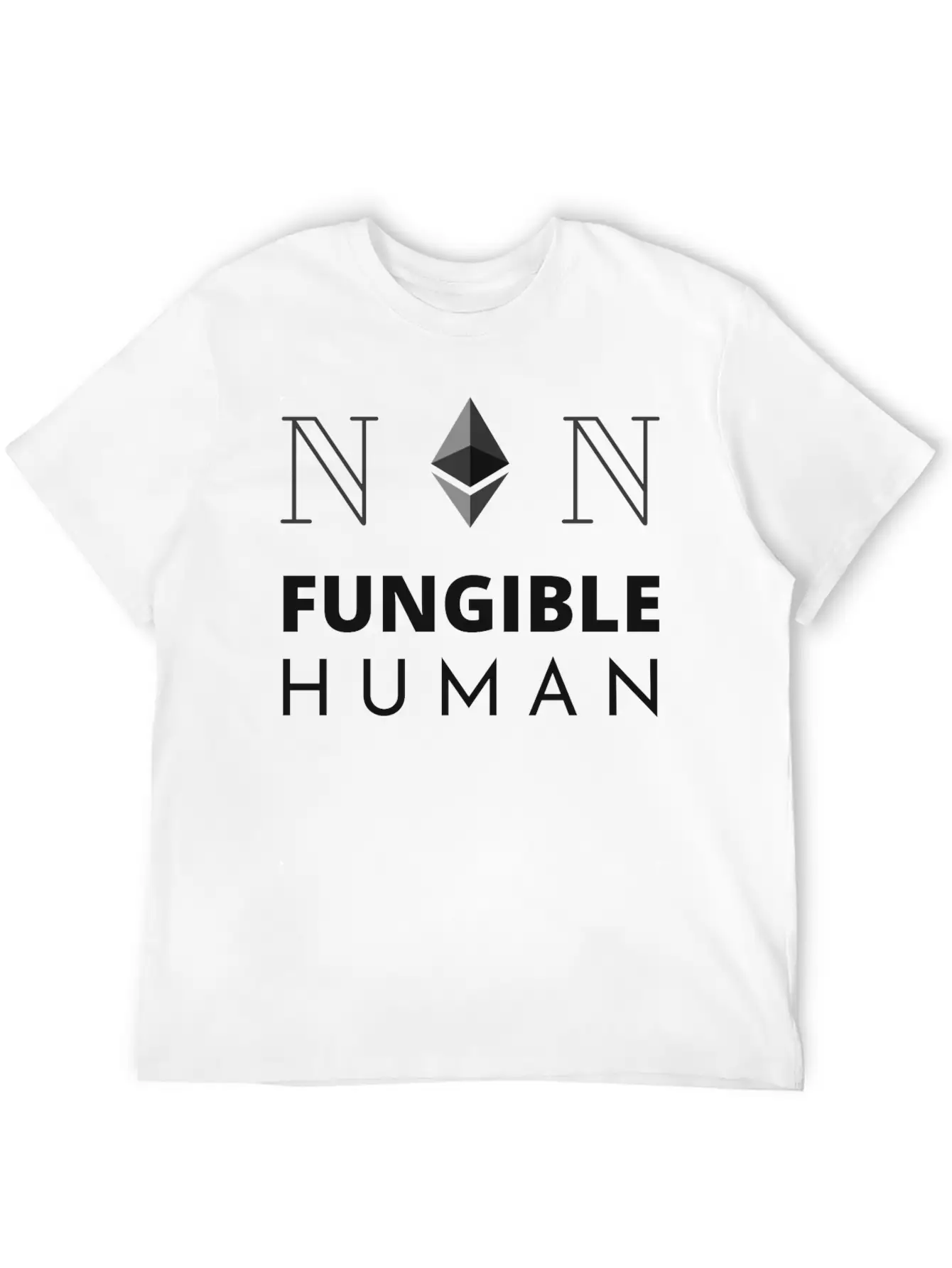 Non-fungible Human Black. Soft Cotton Short Sleeve Tee – Unisex Wardrobe Staple