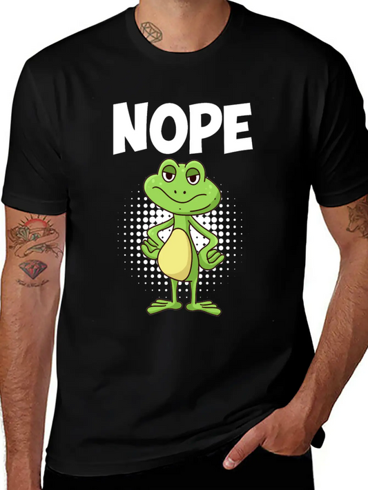 Nope! Humor Frog Sarcasm Simply No Basic Graphic T-Shirt – Daily Comfort In Soft Cotton