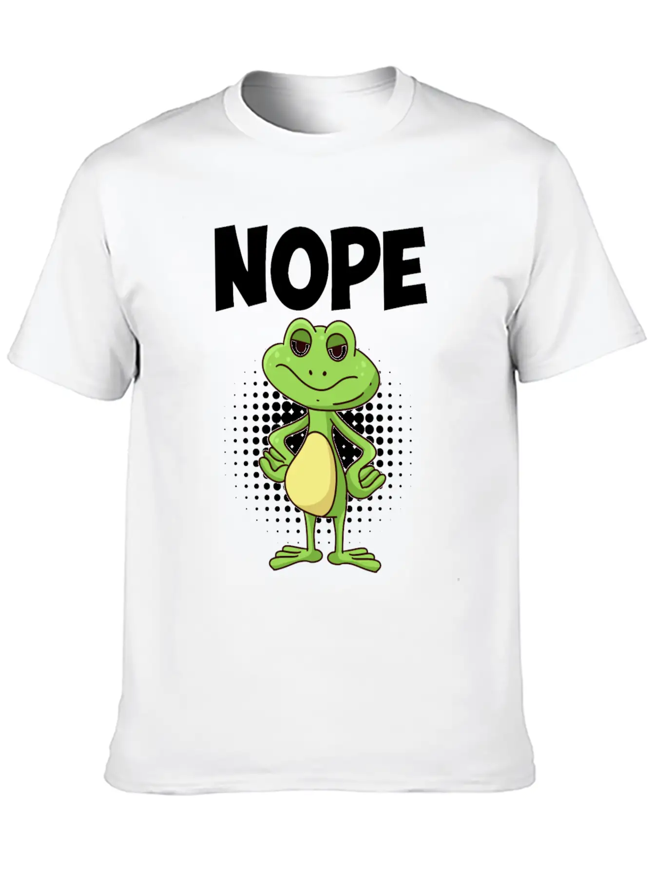 Nope! Humor Frog Sarcasm Simply No Basic Graphic T-Shirt – Daily Comfort In Soft Cotton