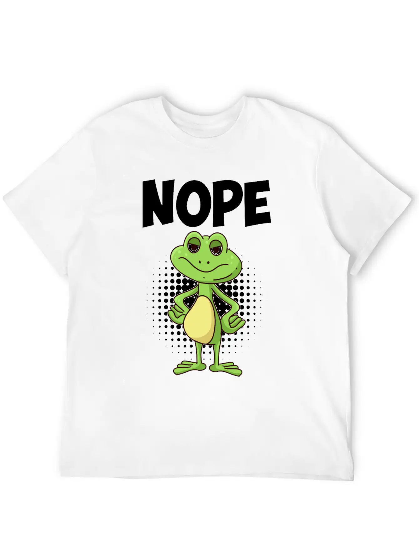 Nope! Humor Frog Sarcasm Simply No Basic Graphic T-Shirt – Daily Comfort In Soft Cotton