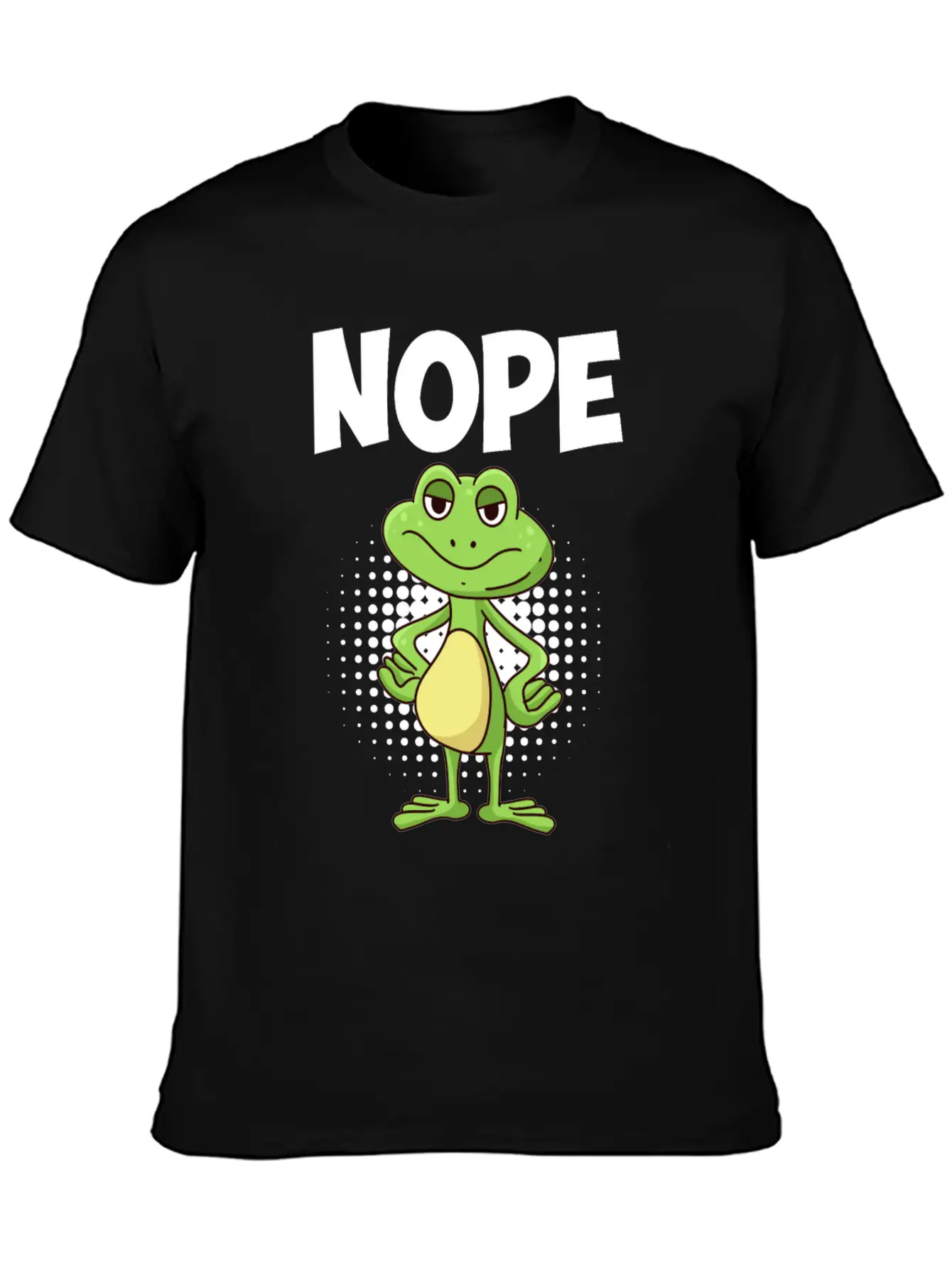 Nope! Humor Frog Sarcasm Simply No Basic Graphic T-Shirt – Daily Comfort In Soft Cotton