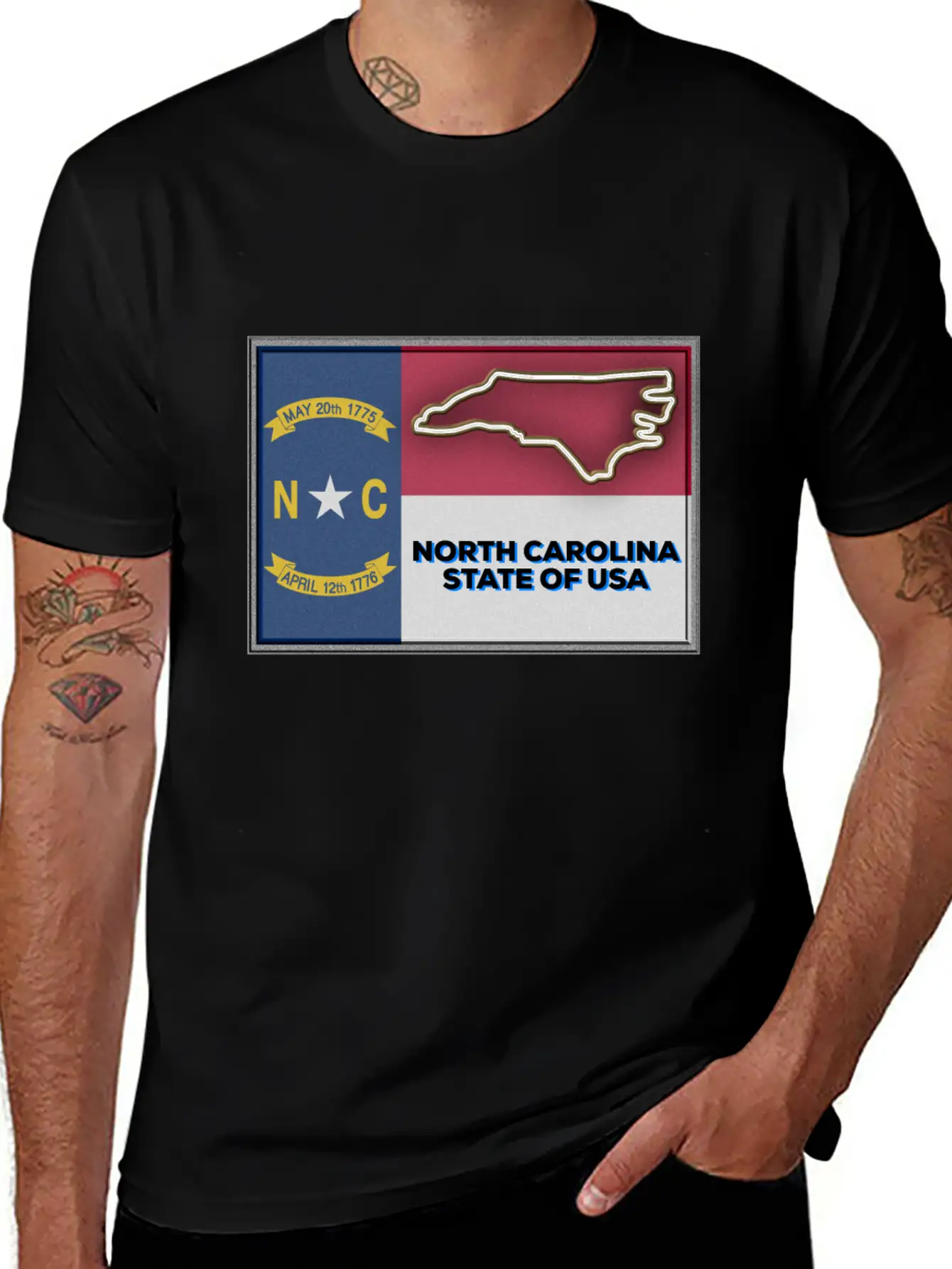 North Carolina State Of The USA Essential Cotton Tee For Daily Outfits – Unisex Style