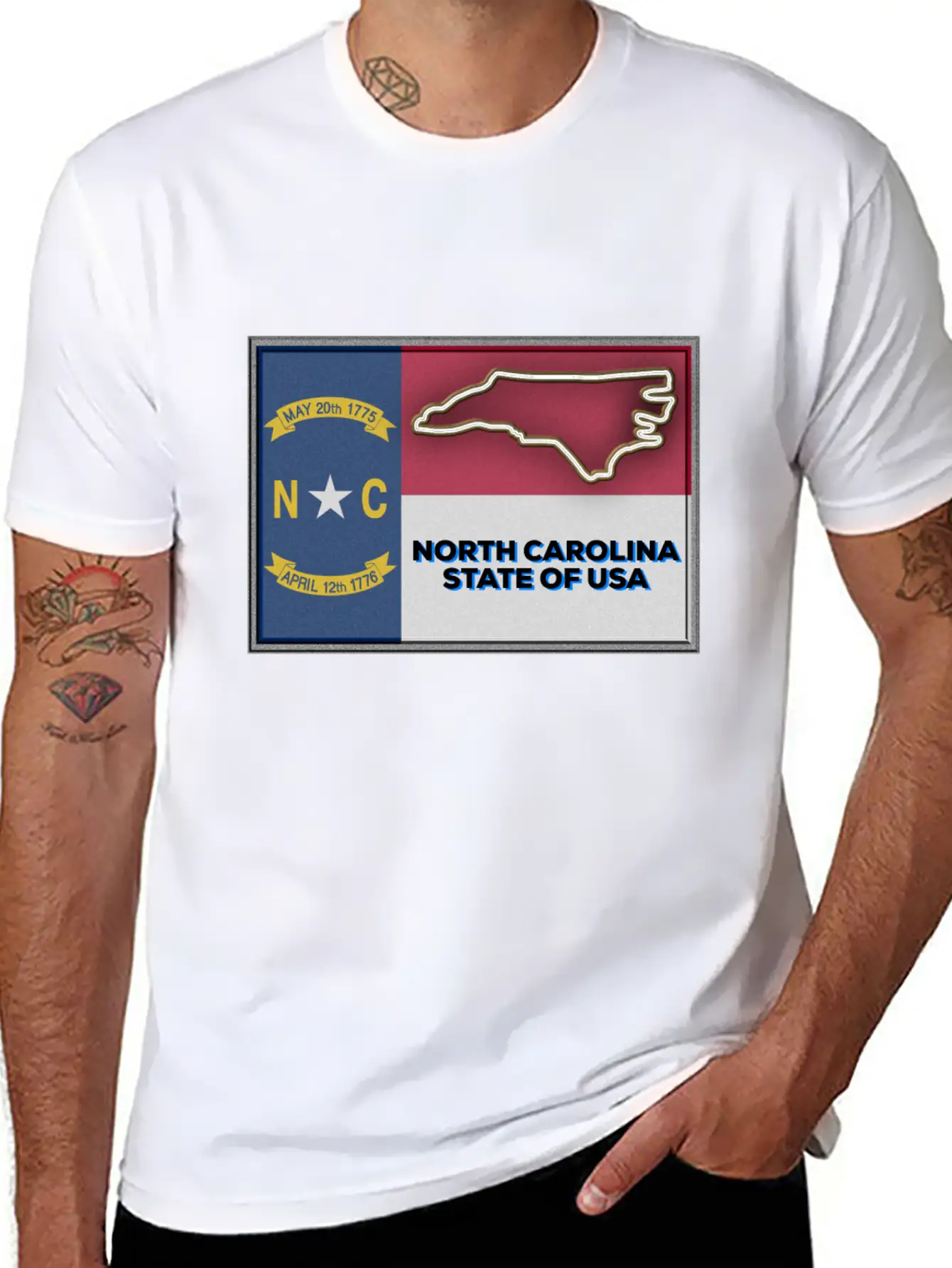 North Carolina State Of The USA Essential Cotton Tee For Daily Outfits – Unisex Style