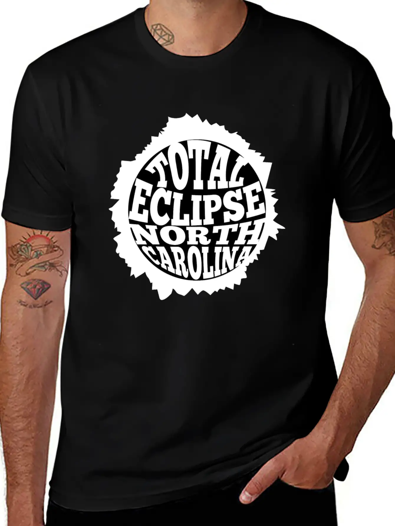 North Carolina Total Solar Eclipse August 21 2017 Unisex Casual T-Shirt – Clean Design For Daily Comfort