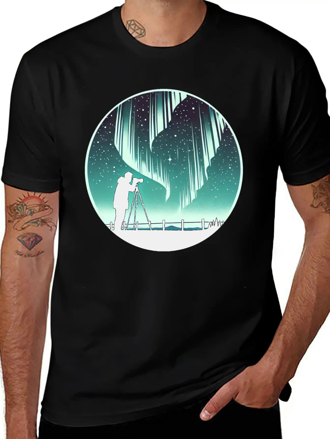 Northern Lights Aurora 2 Classic Fit Graphic Tee For Daily Comfort – Unisex Cotton Shirt