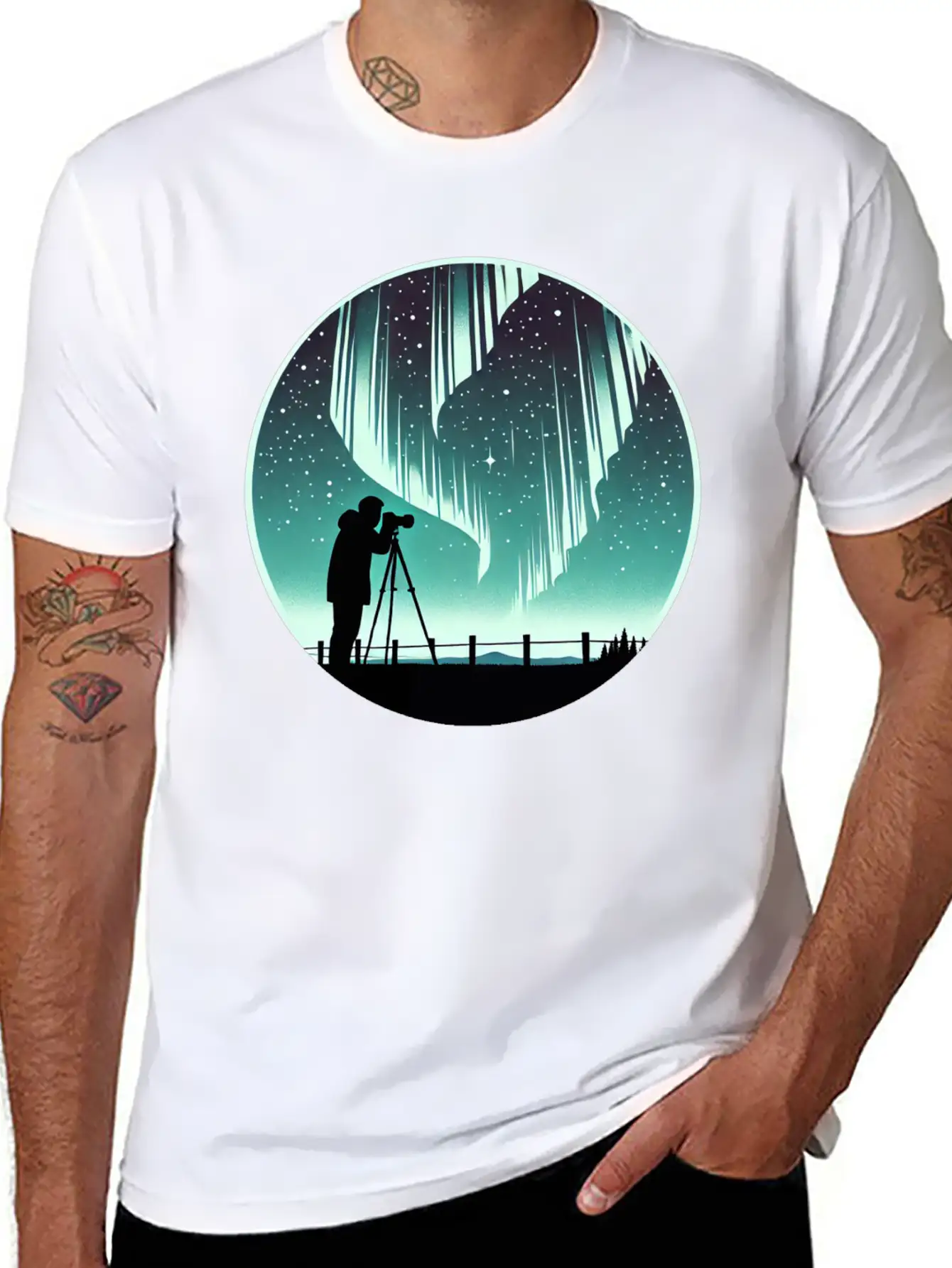 Northern Lights Aurora 2 Classic Fit Graphic Tee For Daily Comfort – Unisex Cotton Shirt