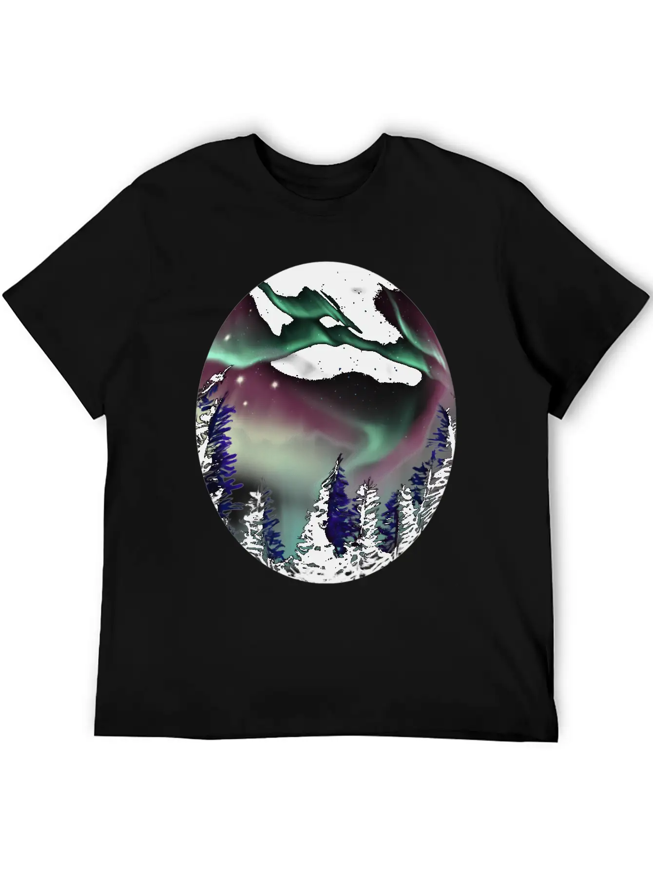 Northern Lights Aurora Borealis For Or Essential Cotton Tee For Daily Outfits – Unisex Style