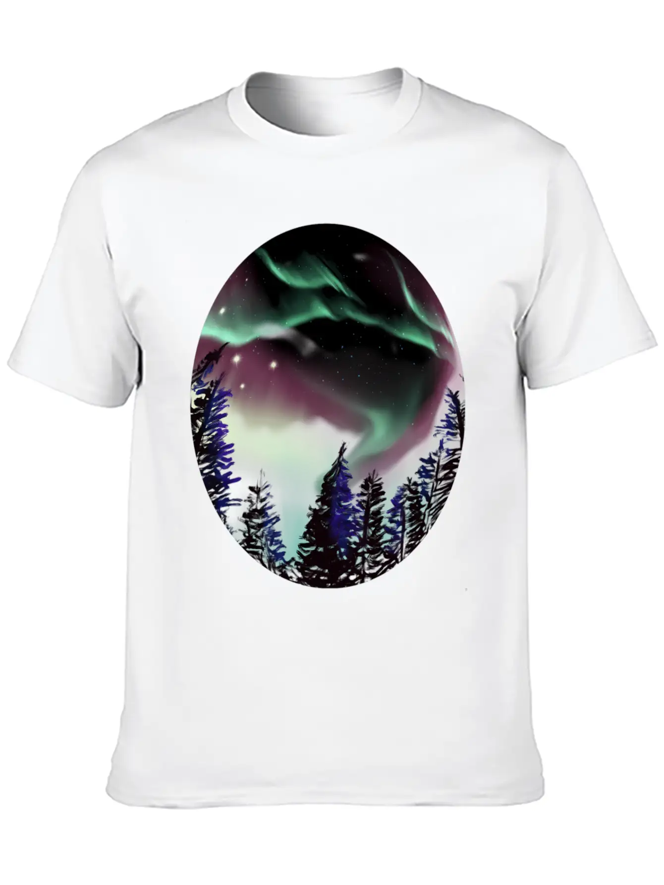Northern Lights Aurora Borealis For Or Essential Cotton Tee For Daily Outfits – Unisex Style