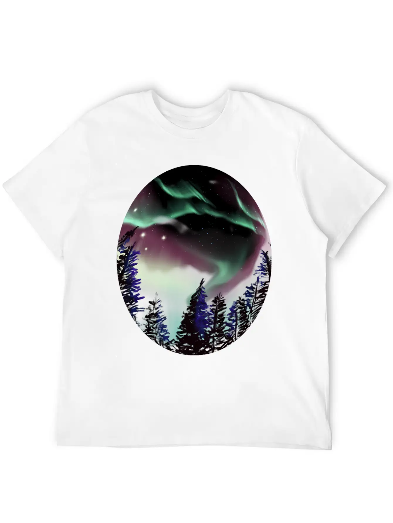 Northern Lights Aurora Borealis For Or Essential Cotton Tee For Daily Outfits – Unisex Style