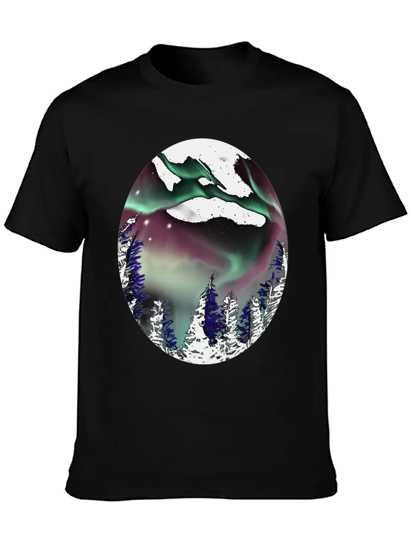 Northern Lights Aurora Borealis For Or Essential Cotton Tee For Daily Outfits – Unisex Style